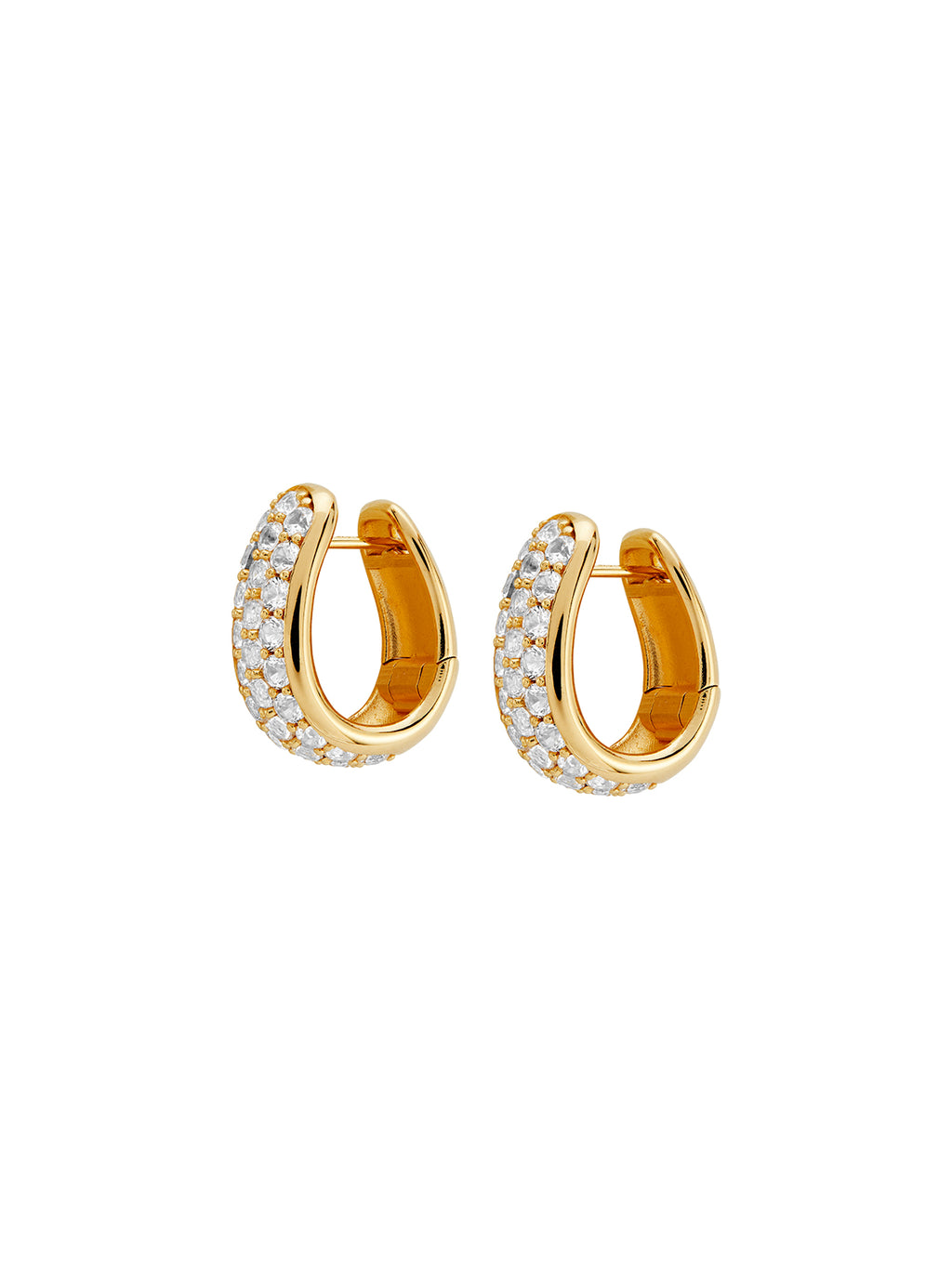 White Sapphire buy Leaf Hoop Earrings