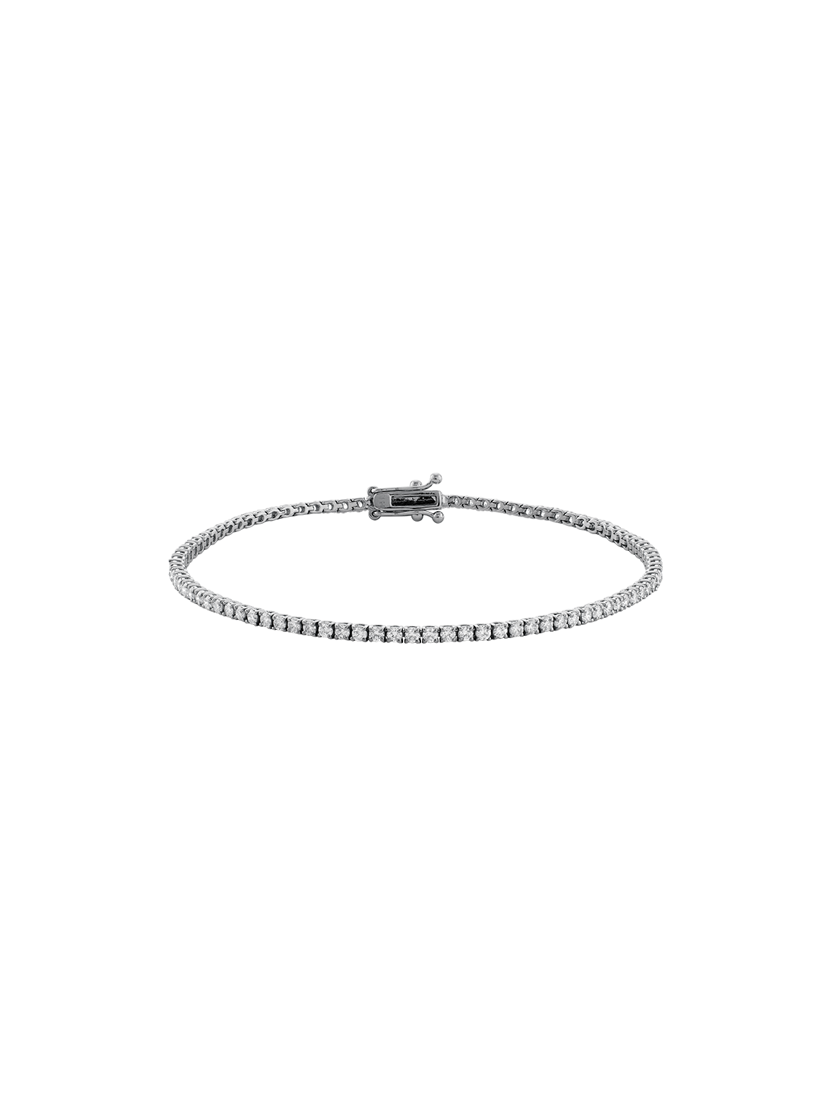 14K WHITE GOLD KATE 1.8MM ROUND CUT, LAB DIAMOND RIVIÈRE BRACELET