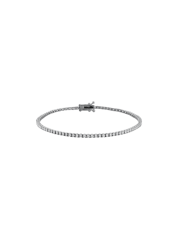 14K WHITE GOLD KATE 1.8MM ROUND CUT, LAB DIAMOND RIVIÈRE BRACELET