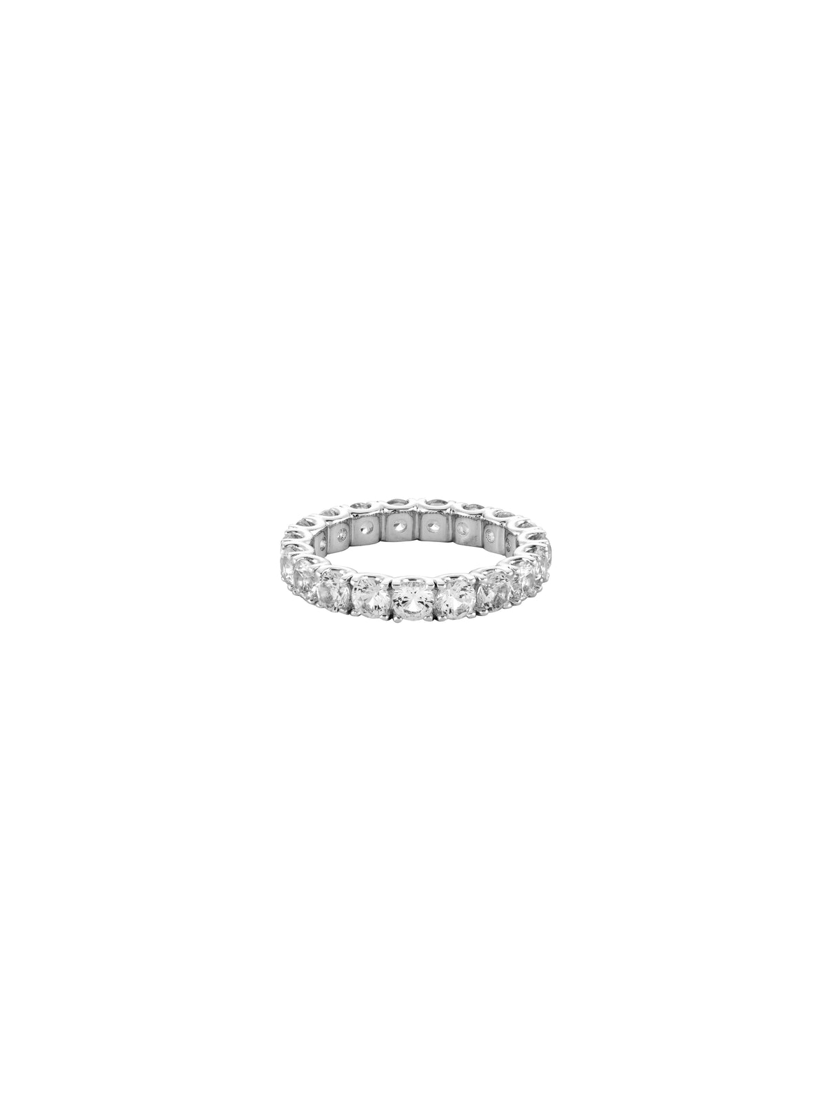 ROUND CUT ETERNITY BAND, SILVER