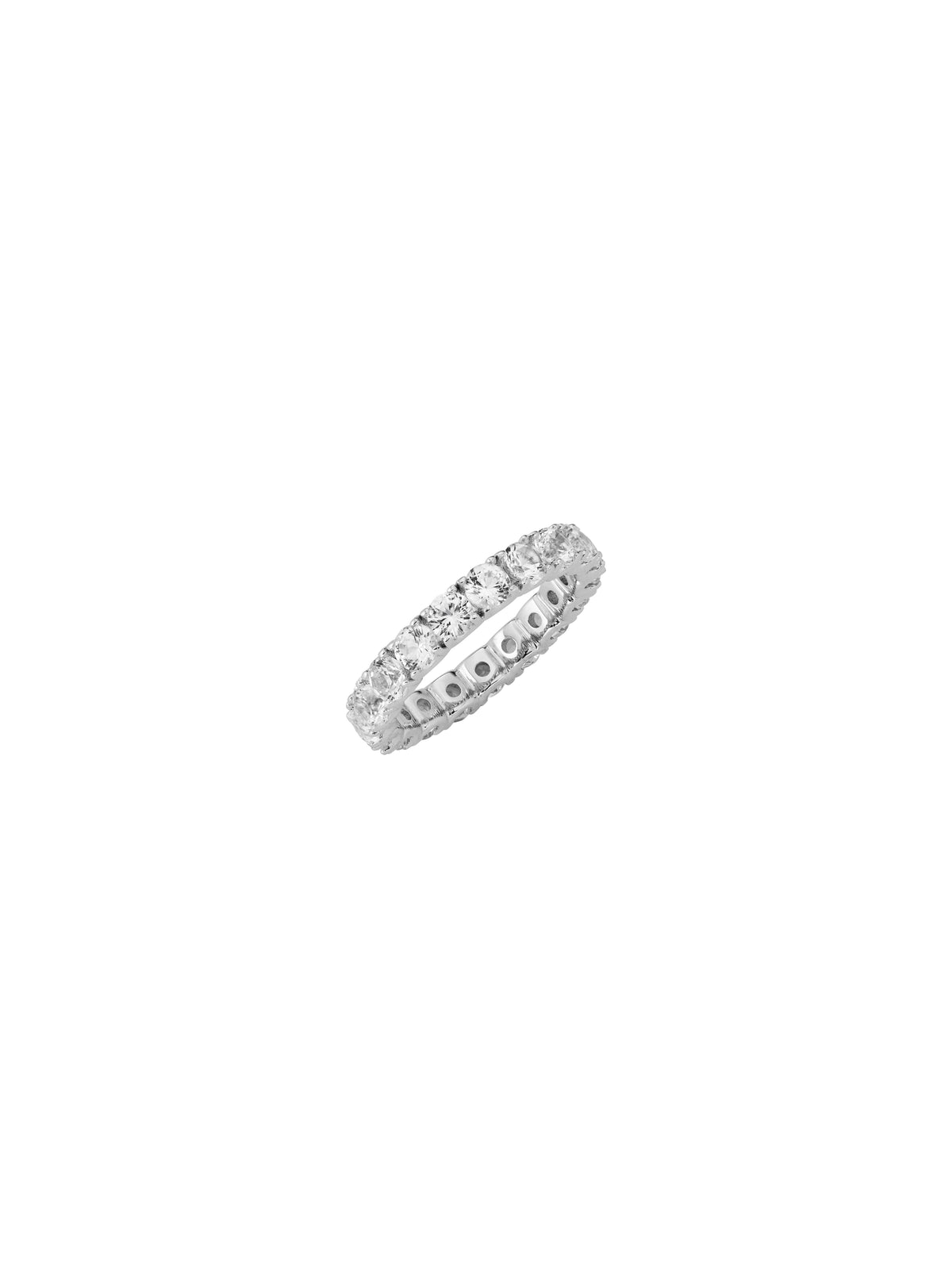 ROUND CUT ETERNITY BAND, SILVER