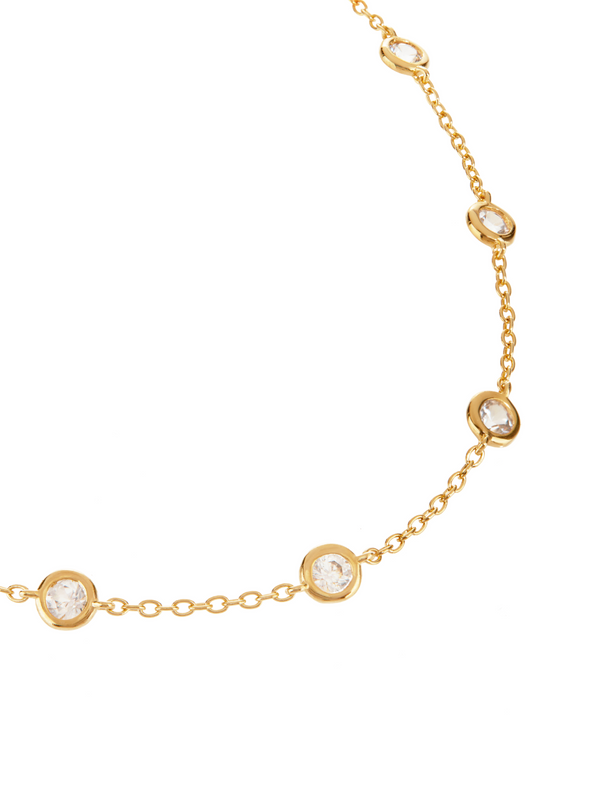 CLEMENCE, 1.50 CARAT 15 STONE STRAND NECKLACE, GOLD