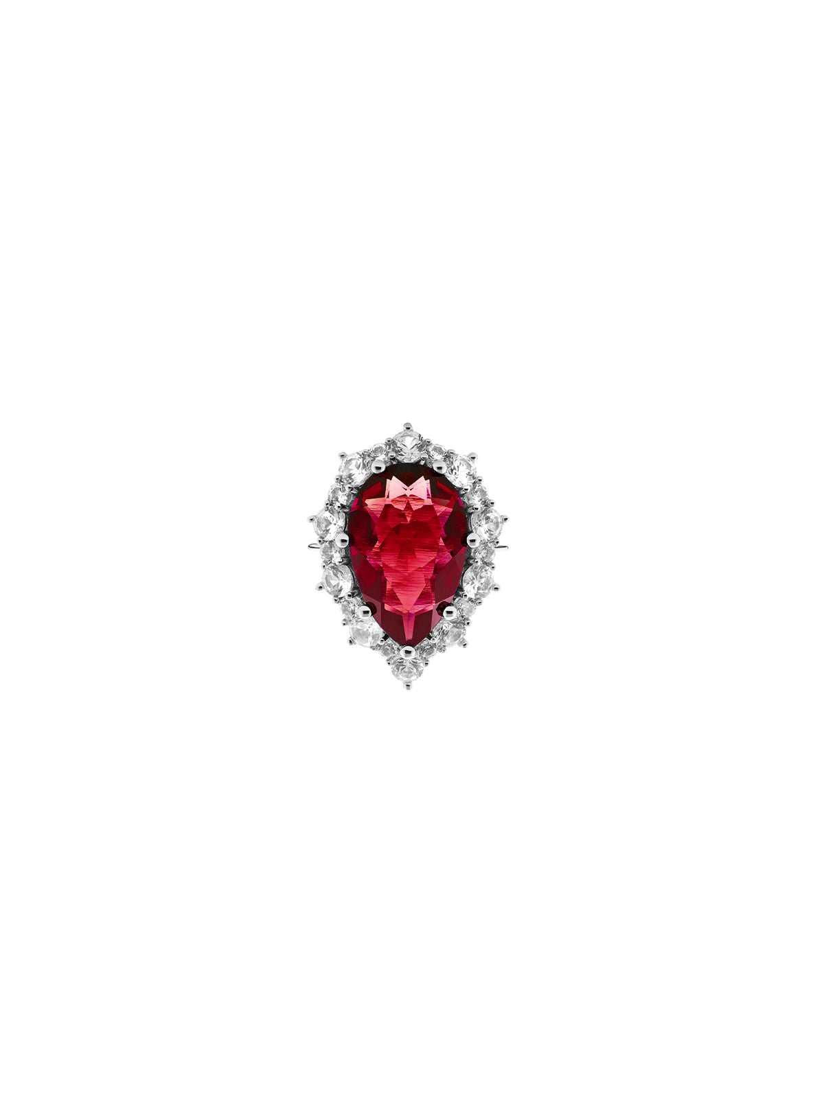 BARTLETT, LAB RED SAPPHIRE RING, SILVER