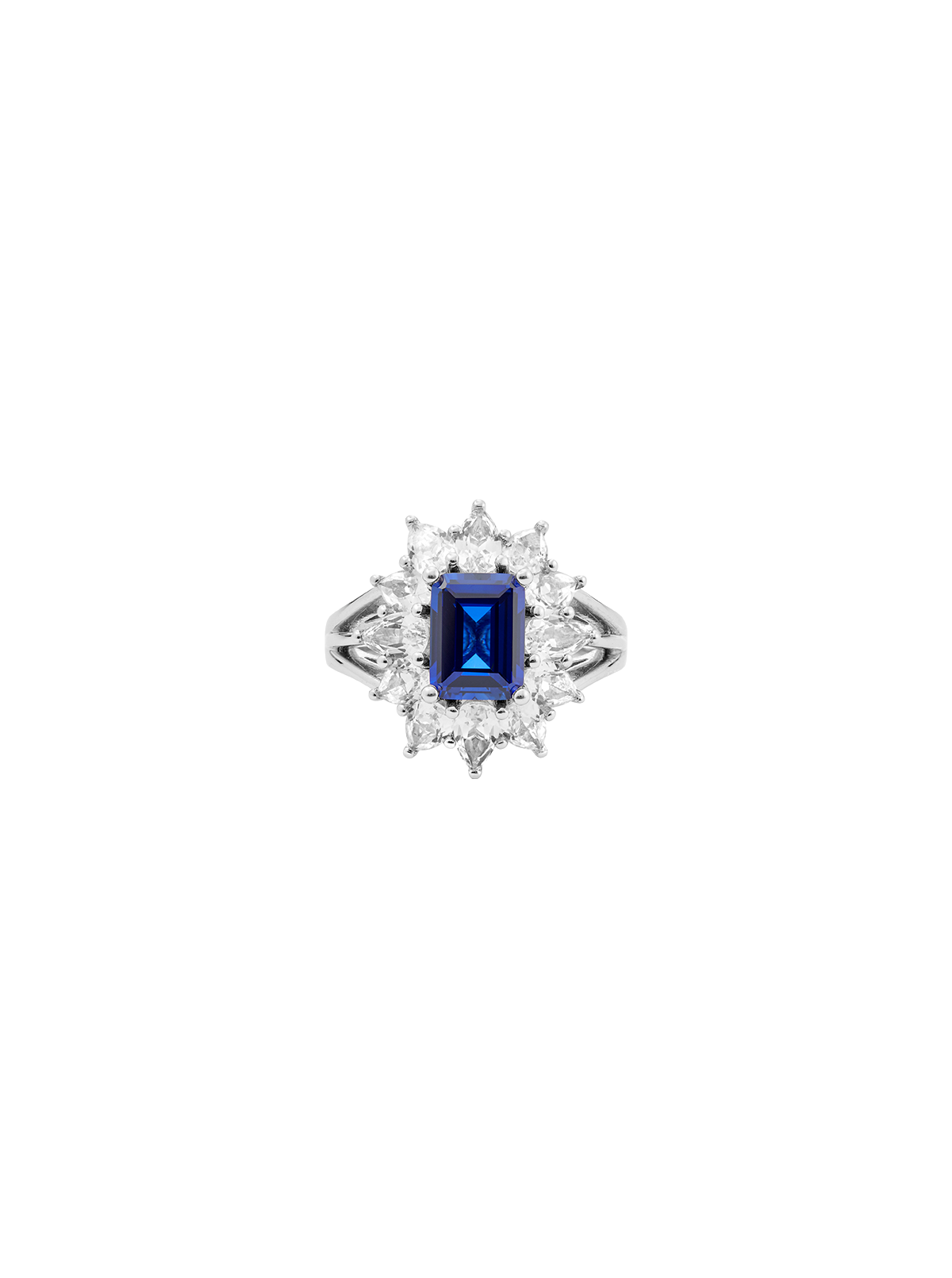 BENSON, LAB BLUE SAPPHIRE PINKY RING, SILVER