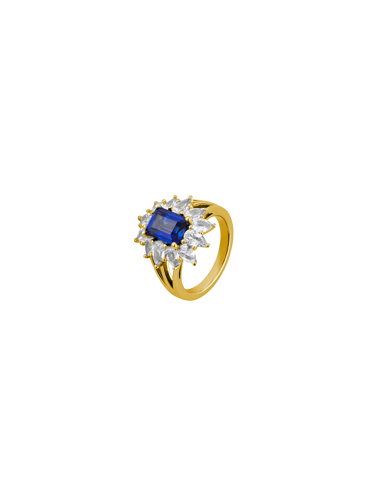 BENSON, LAB BLUE SAPPHIRE PINKY RING, GOLD