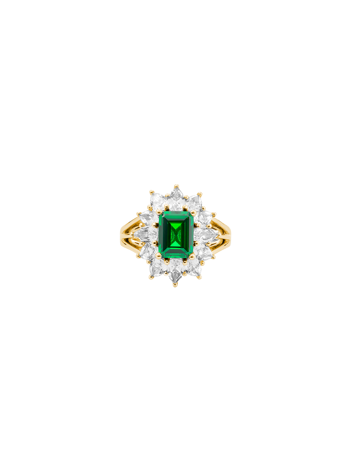 BENSON, LAB EMERALD PINKY RING, GOLD