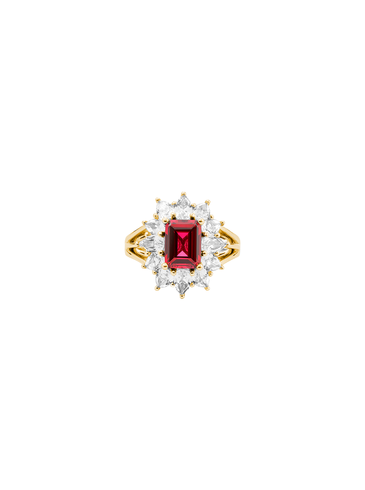 BENSON, LAB RED SAPPHIRE PINKY RING, GOLD