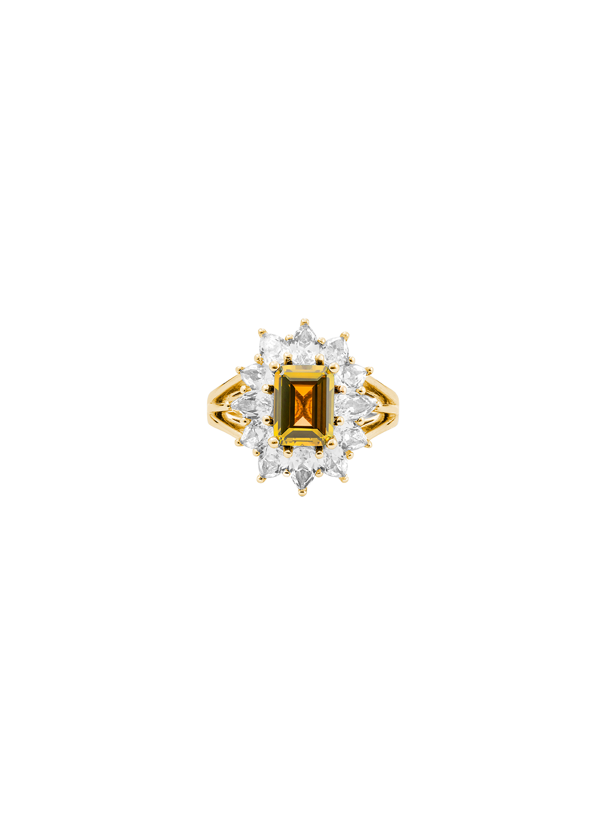 BENSON, LAB YELLOW SAPPHIRE PINKY RING, GOLD