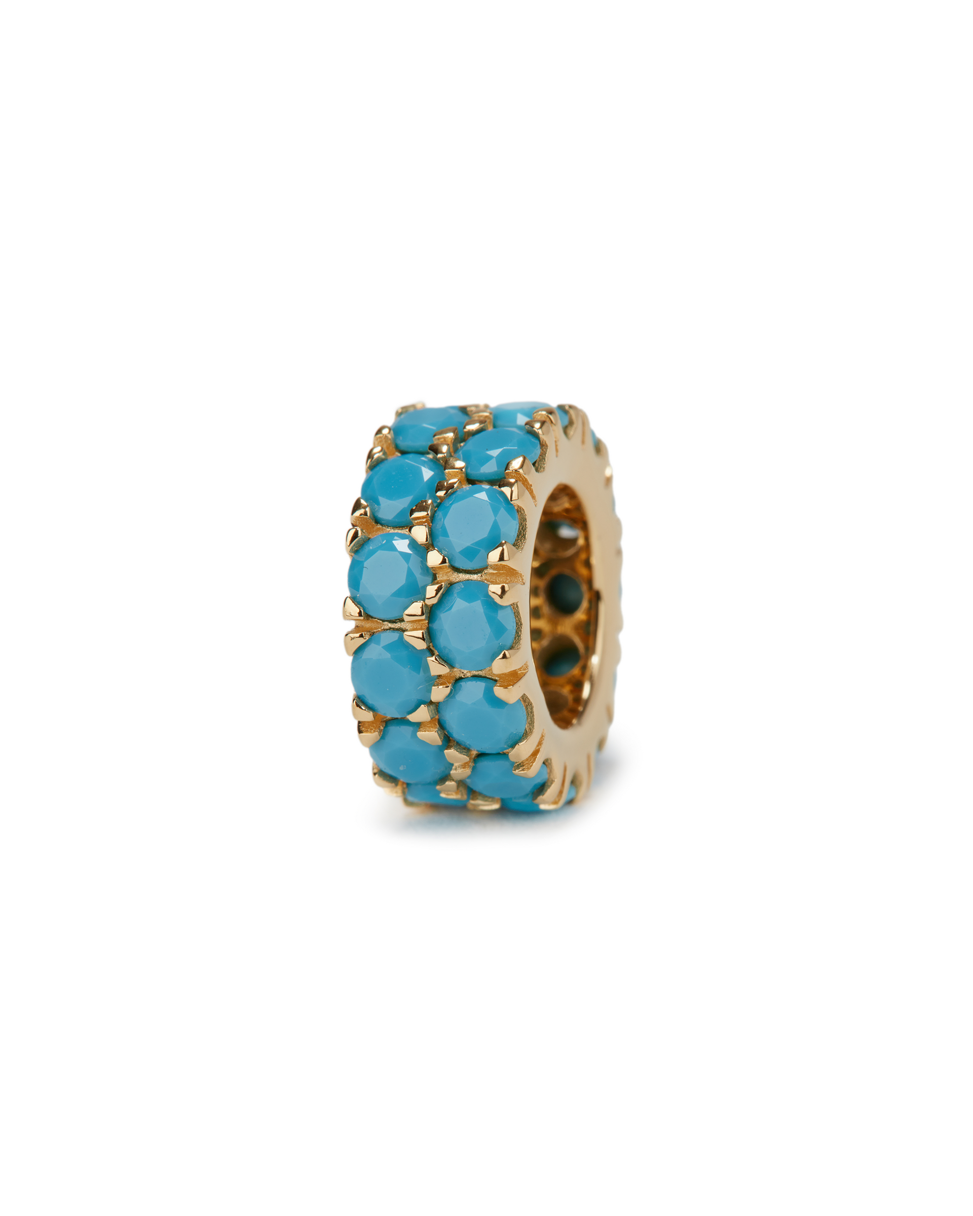 TWO-ROW RIVIÈRE PENDANT, NANO TURQUOISE, GOLD