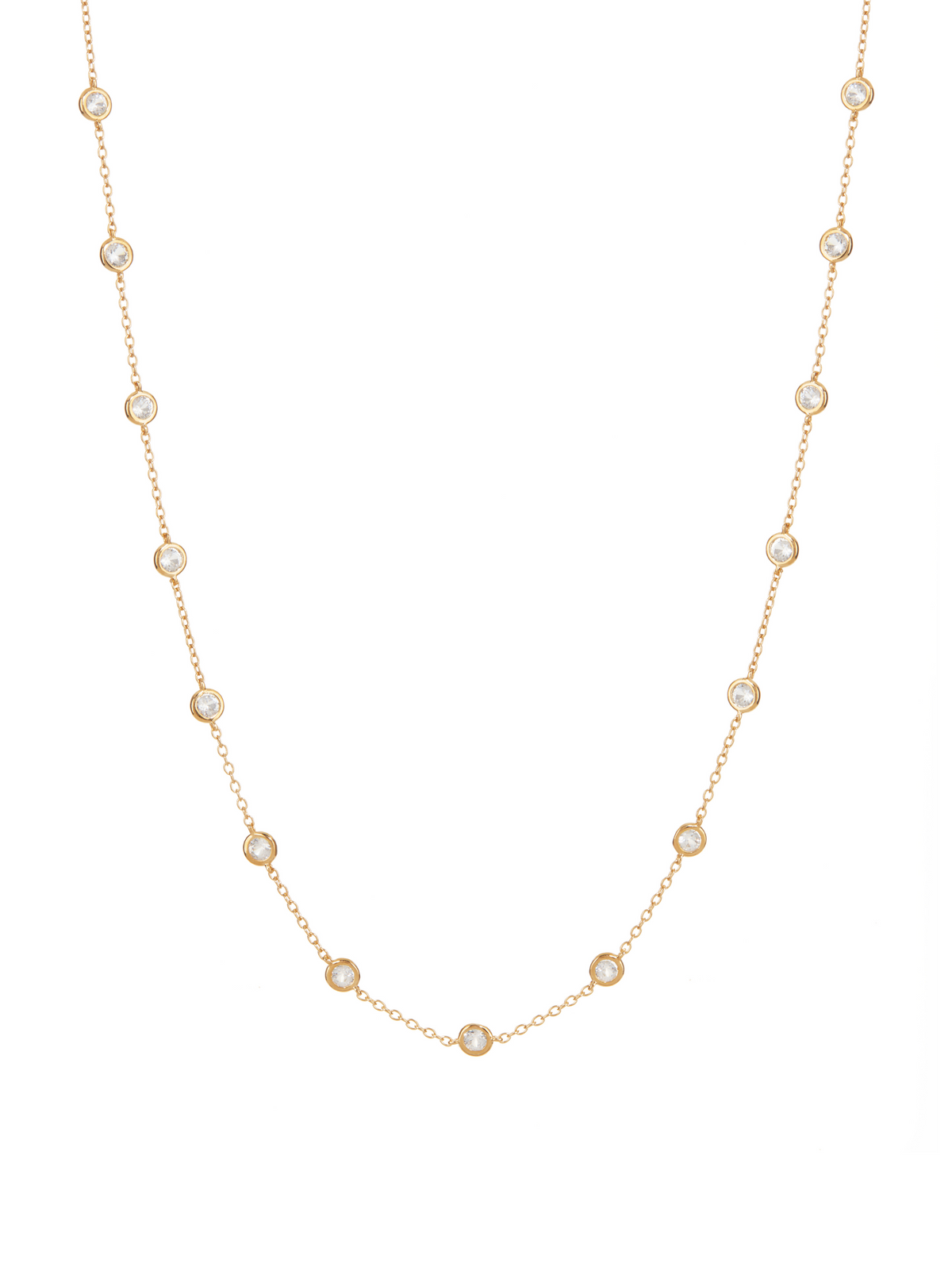 CLEMENCE, 1.50 CARAT 15 STONE STRAND NECKLACE, GOLD