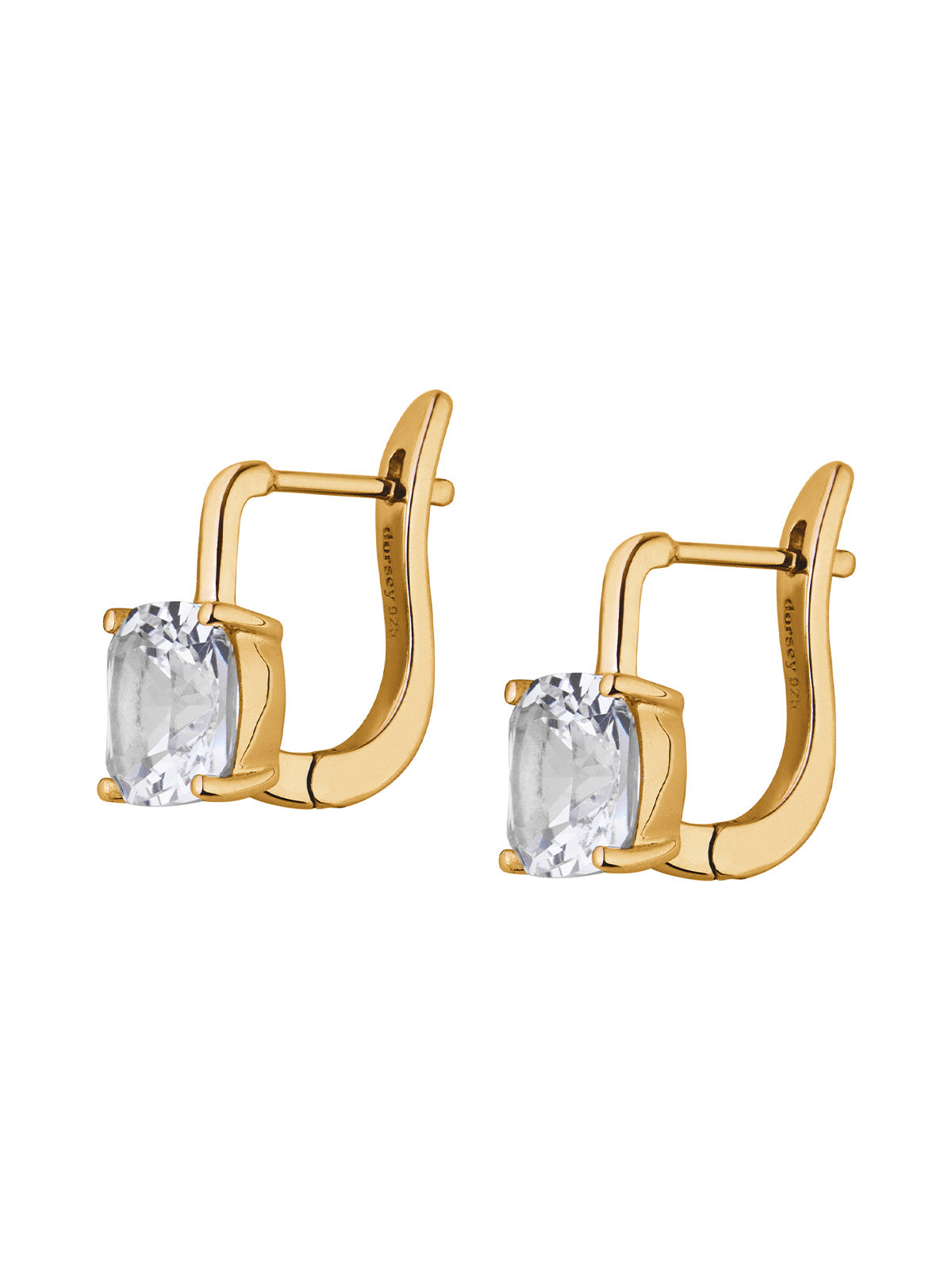 PORTER CUSHION CUT DROP EARRINGS, GOLD