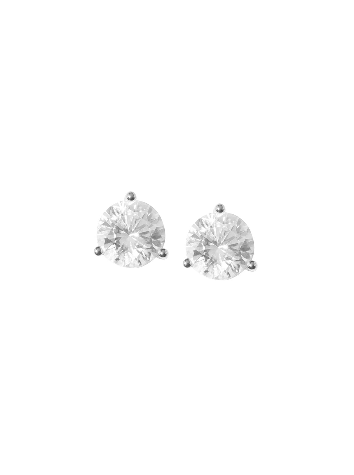 CLASSIC MARTINI ROUND CUT STUDS, SILVER