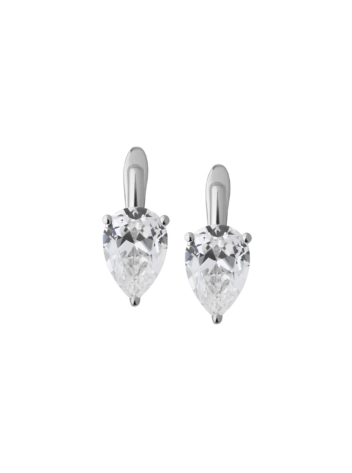 PORTER PEAR CUT DROP EARRINGS, SILVER