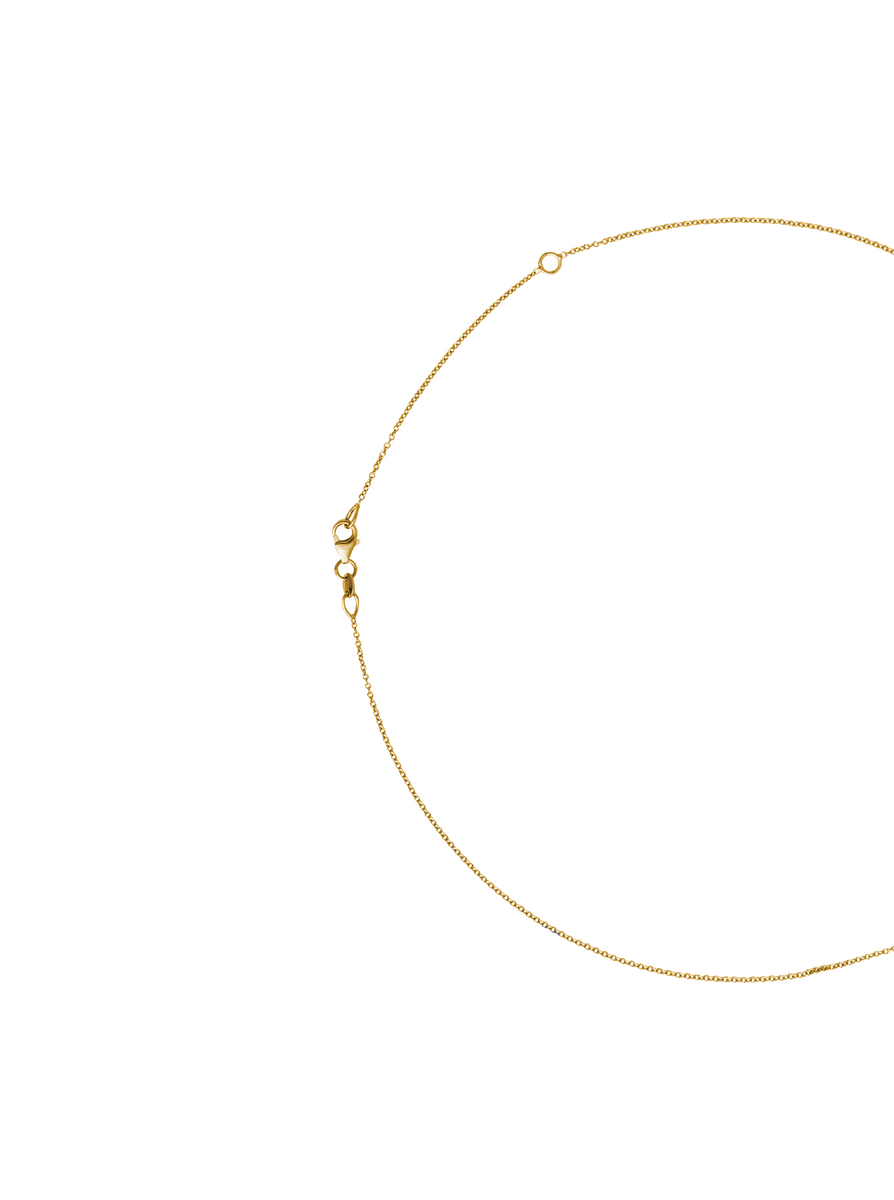 14K YELLOW GOLD FLOATING ROUND DIAMOND STRAND NECKLACE