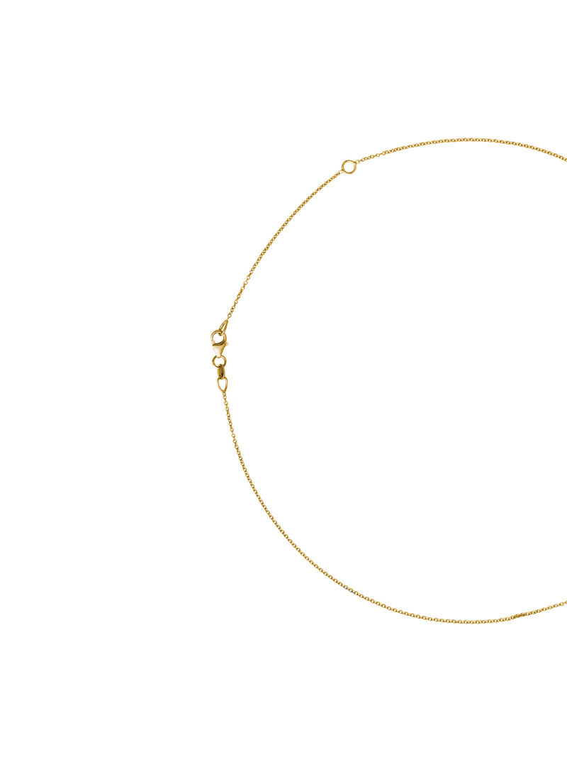 14K YELLOW GOLD FLOATING ROUND DIAMOND STRAND NECKLACE