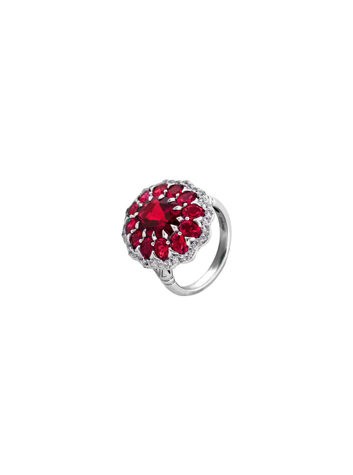 TATE LAB RED SAPPHIRE RING, SILVER