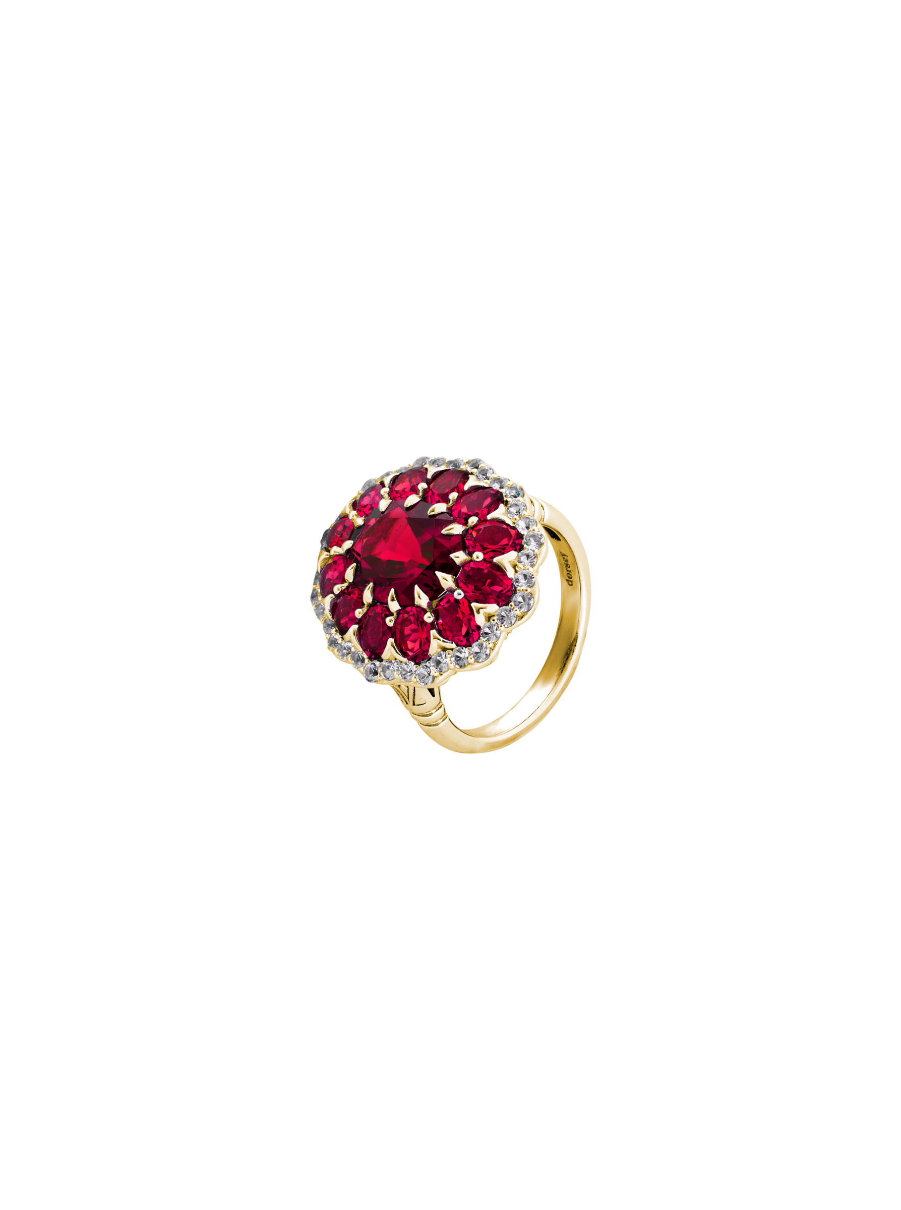 TATE LAB RED SAPPHIRE RING, GOLD