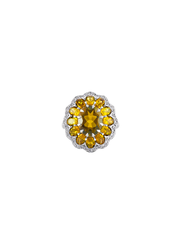 TATE LAB YELLOW SAPPHIRE RING, SILVER