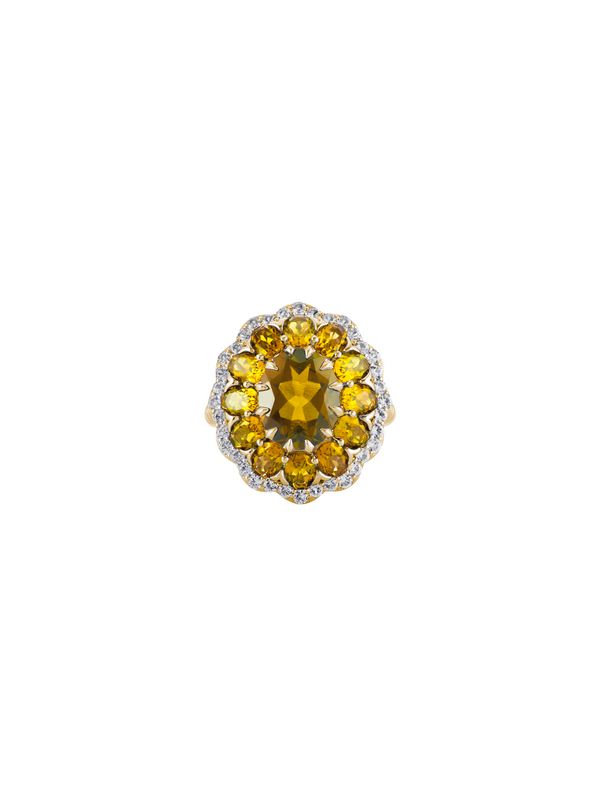 TATE LAB YELLOW SAPPHIRE RING, GOLD