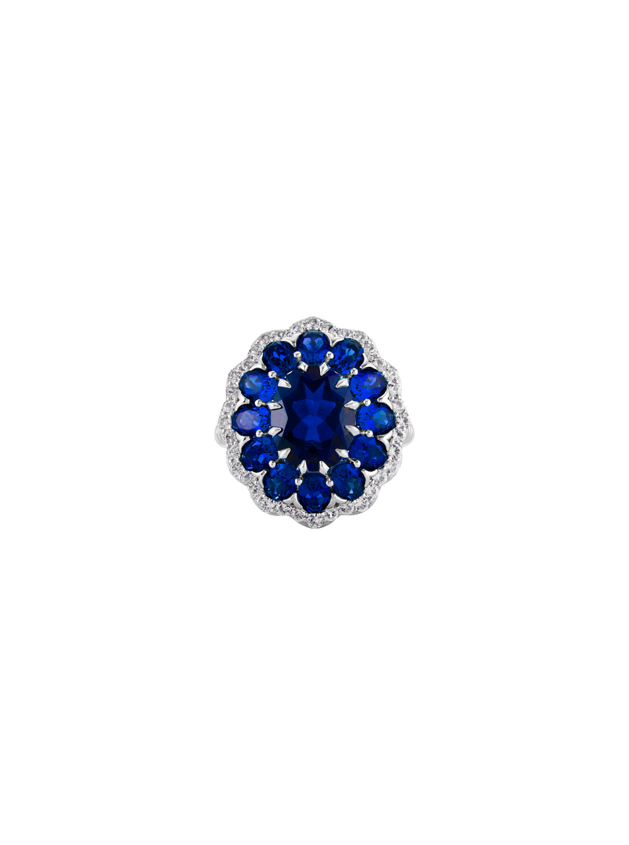 TATE LAB BLUE SAPPHIRE RING, SILVER