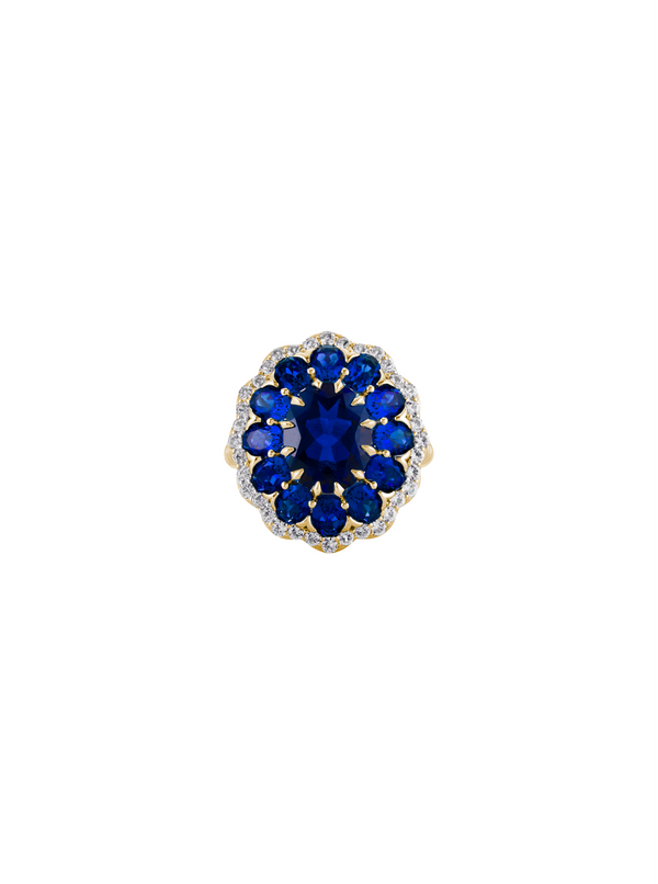 TATE LAB BLUE SAPPHIRE RING, GOLD