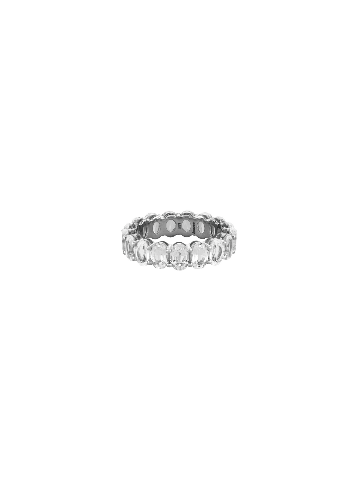 OVAL CUT ETERNITY BAND, SILVER