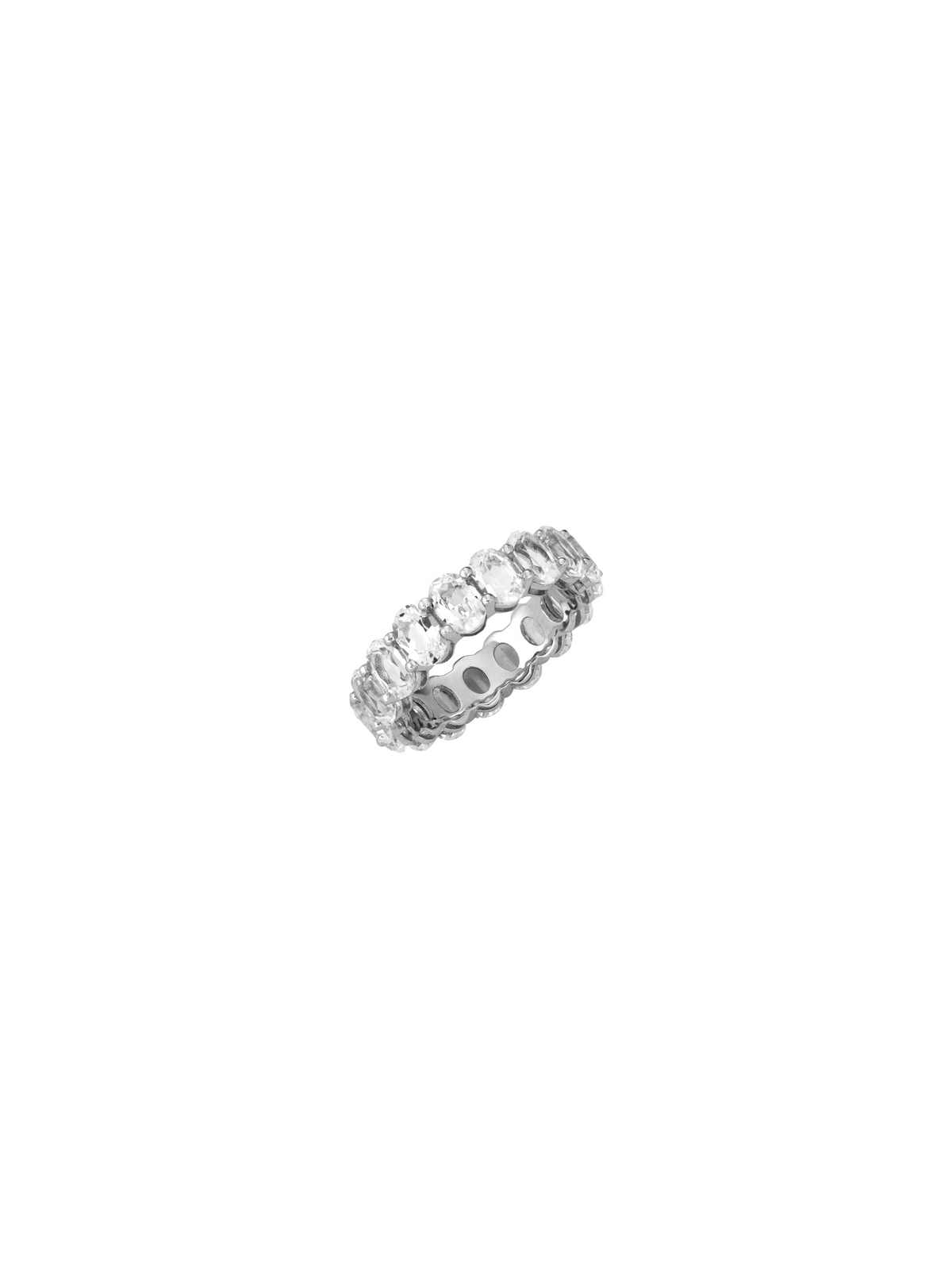 OVAL CUT ETERNITY BAND, SILVER