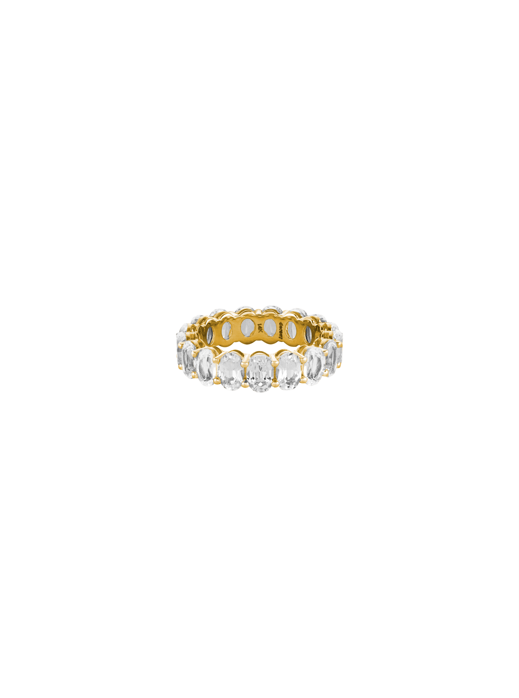 OVAL CUT ETERNITY BAND, GOLD