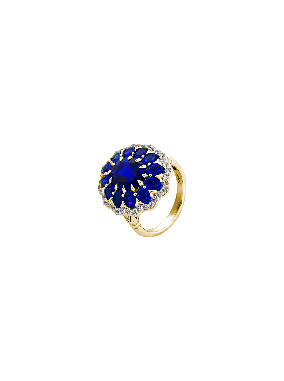 TATE LAB BLUE SAPPHIRE RING, GOLD