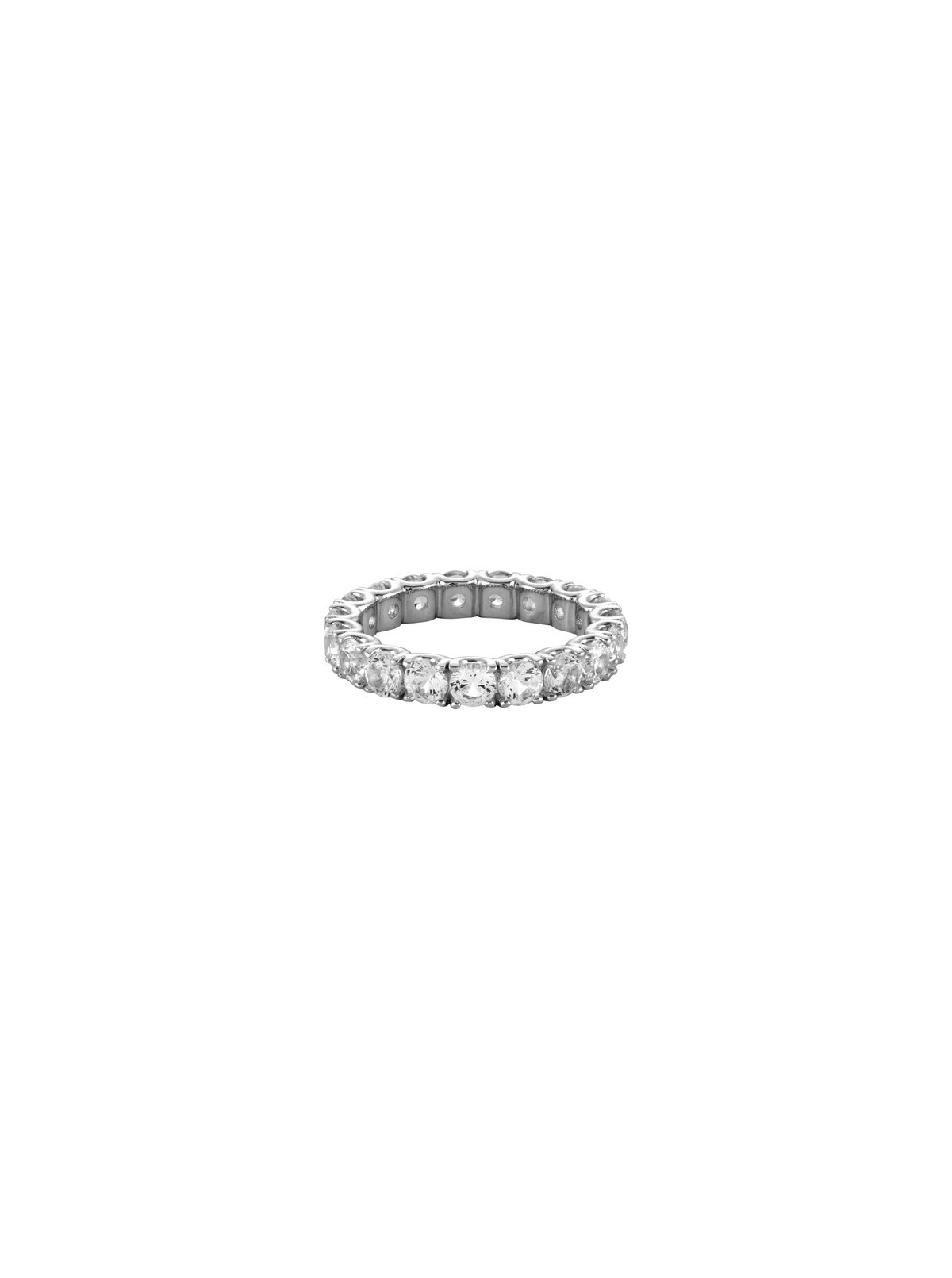 ROUND CUT ETERNITY BAND, SILVER