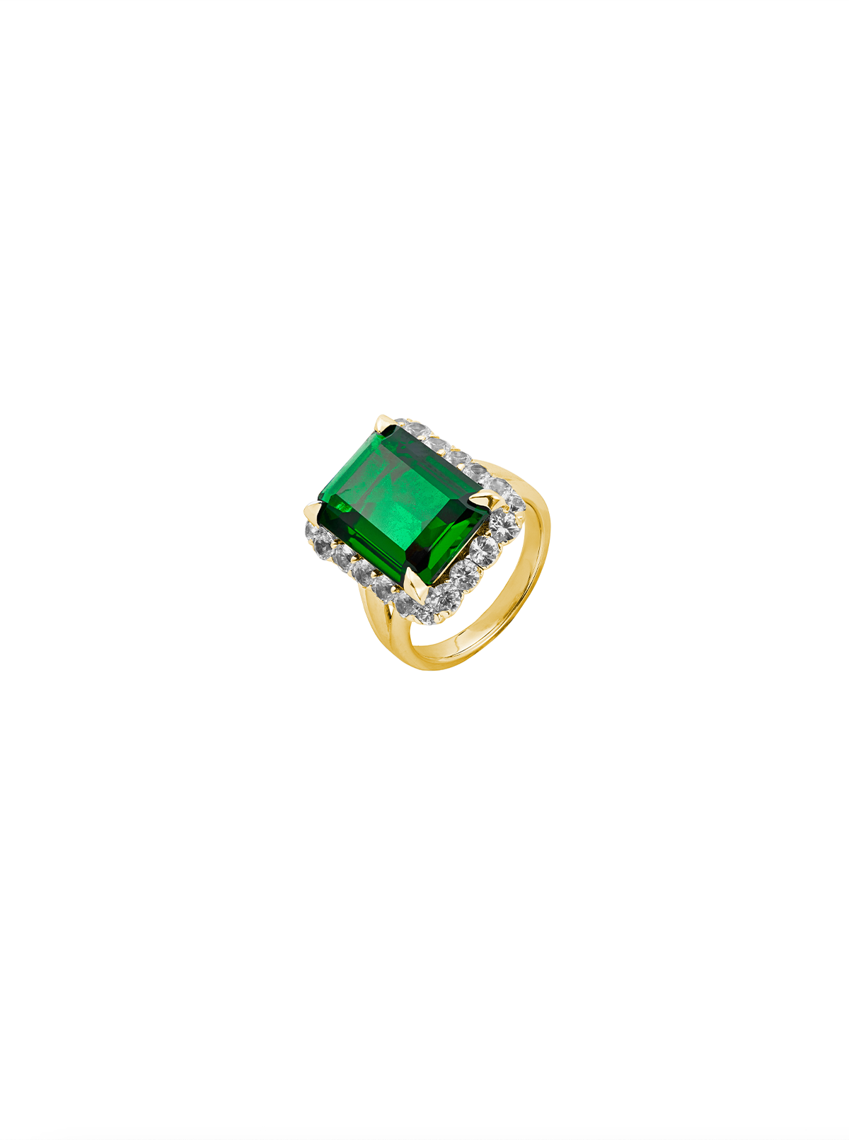 HASTINGS, LAB EMERALD RING, GOLD