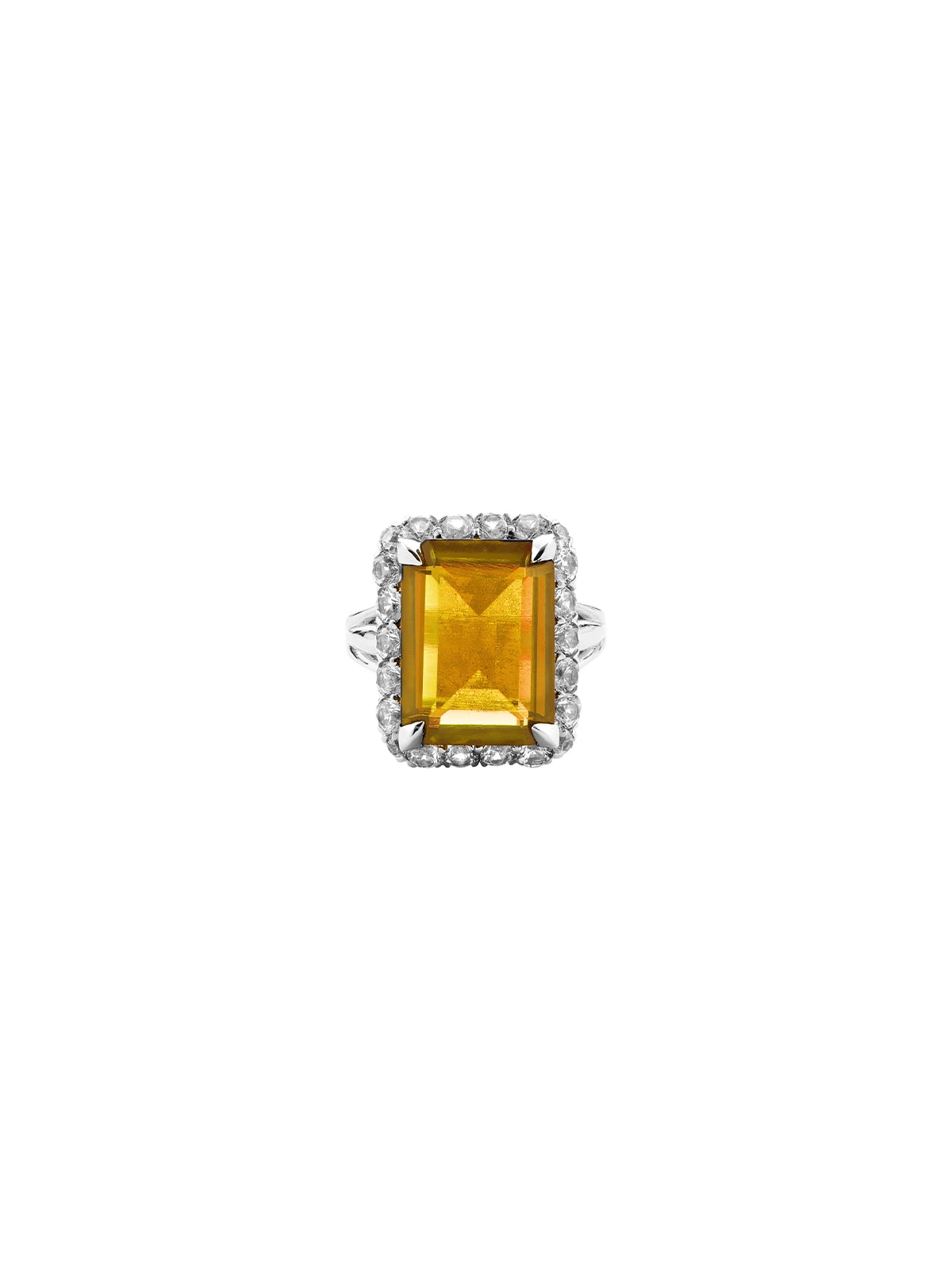 HASTINGS, LAB YELLOW SAPPHIRE RING, SILVER