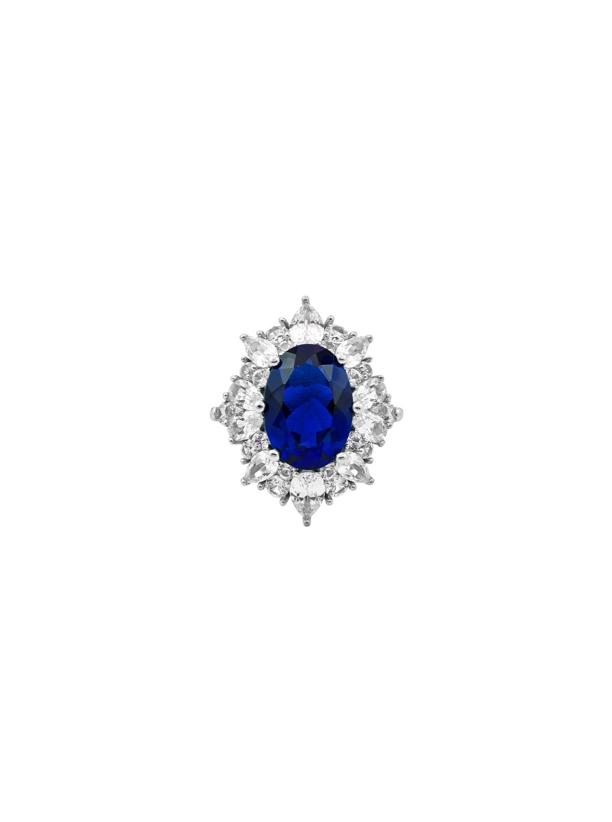 HOUGHTON, LAB BLUE SAPPHIRE RING, SILVER