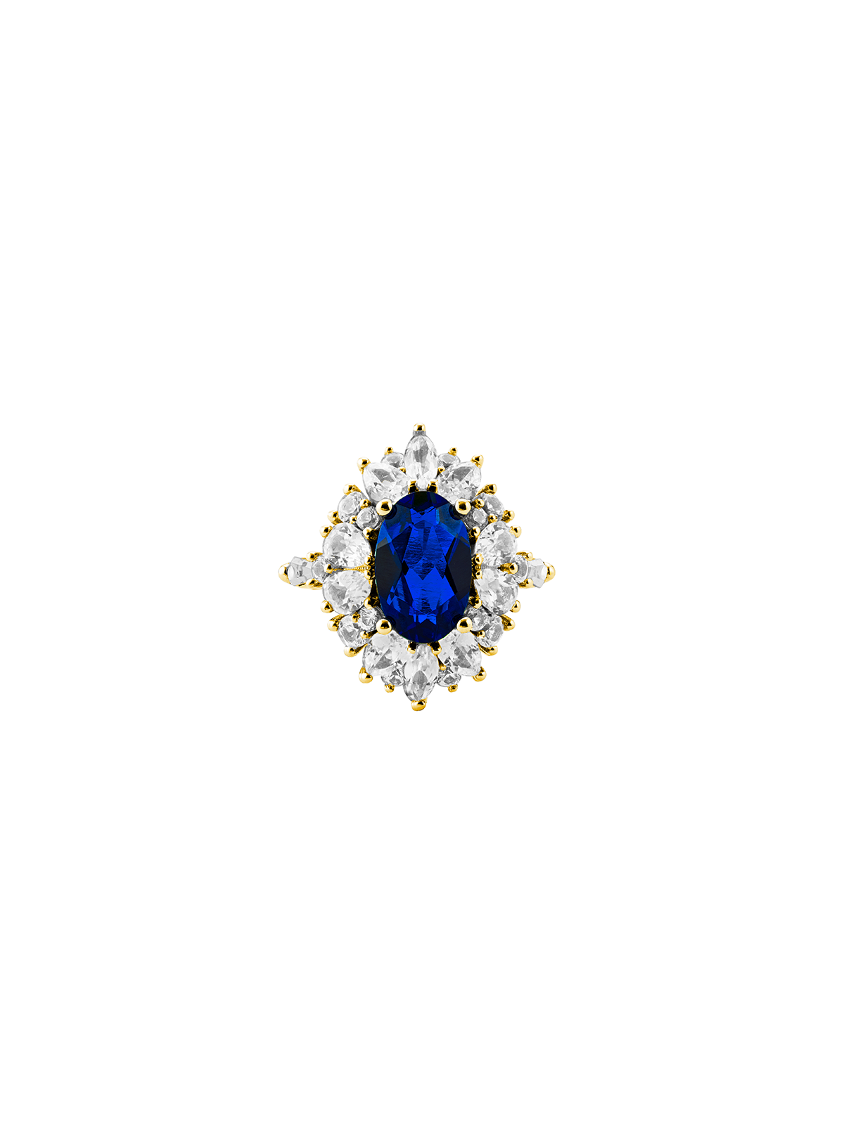 HOUGHTON, LAB BLUE SAPPHIRE PINKY RING, GOLD