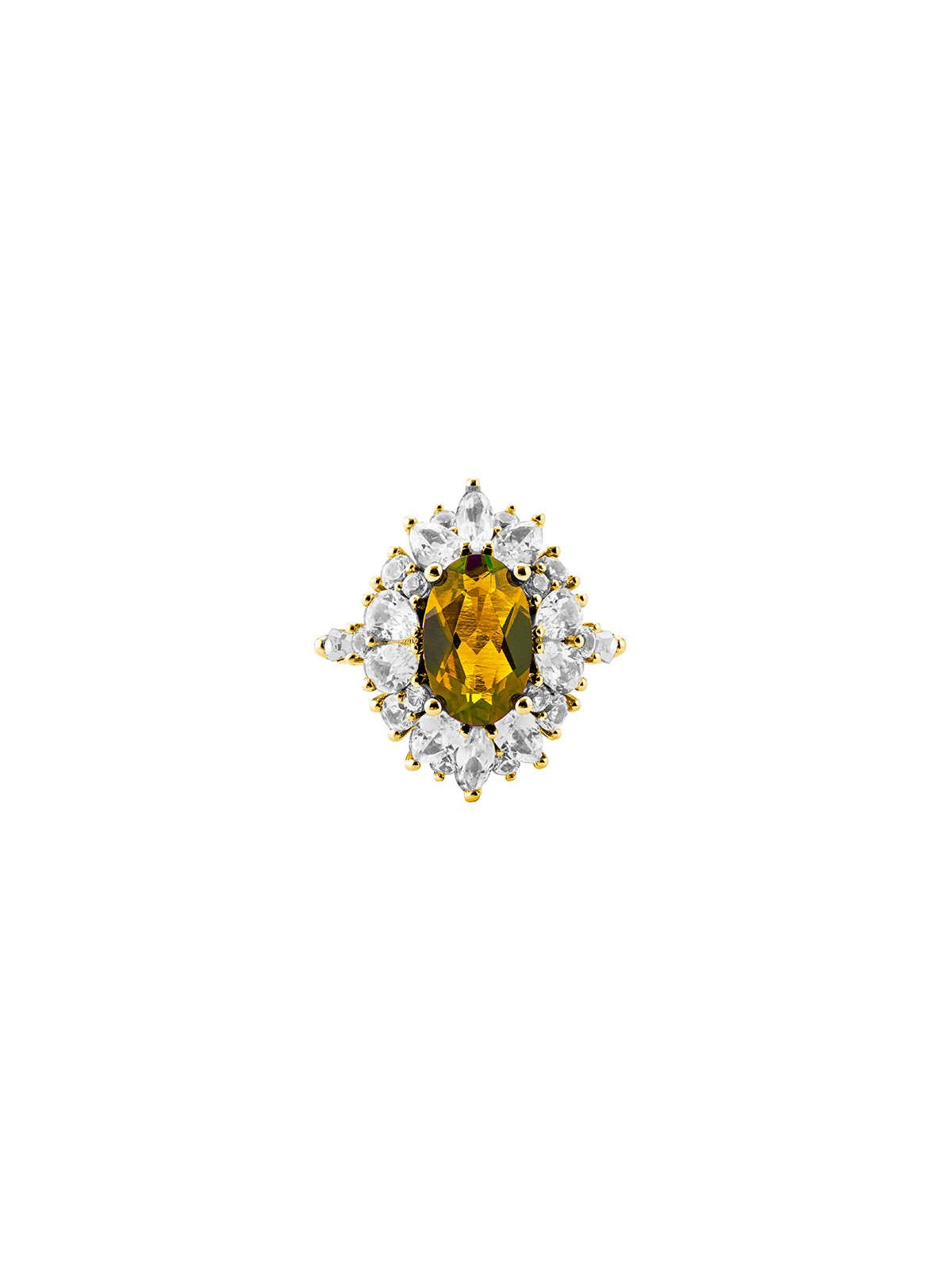 HOUGHTON, LAB YELLOW SAPPHIRE PINKY RING, GOLD