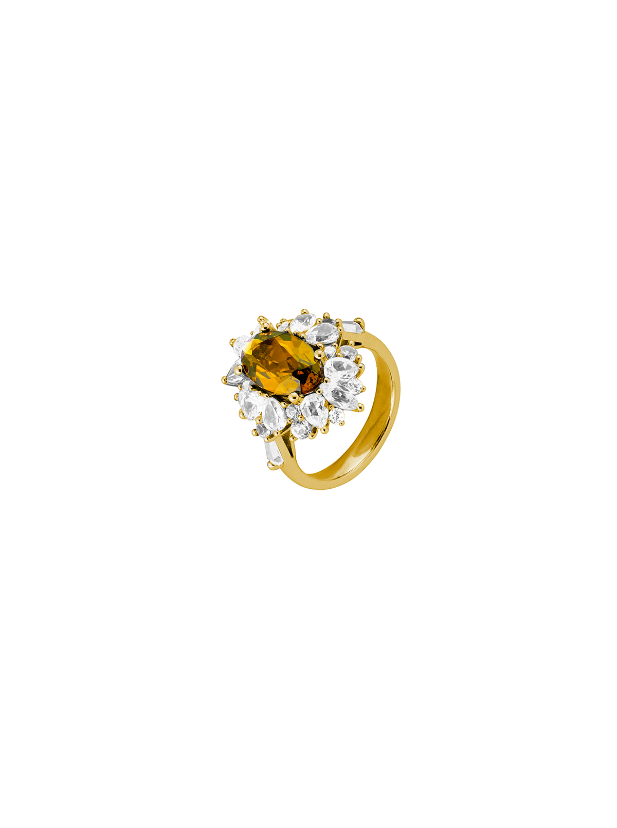 HOUGHTON, LAB YELLOW SAPPHIRE PINKY RING, GOLD