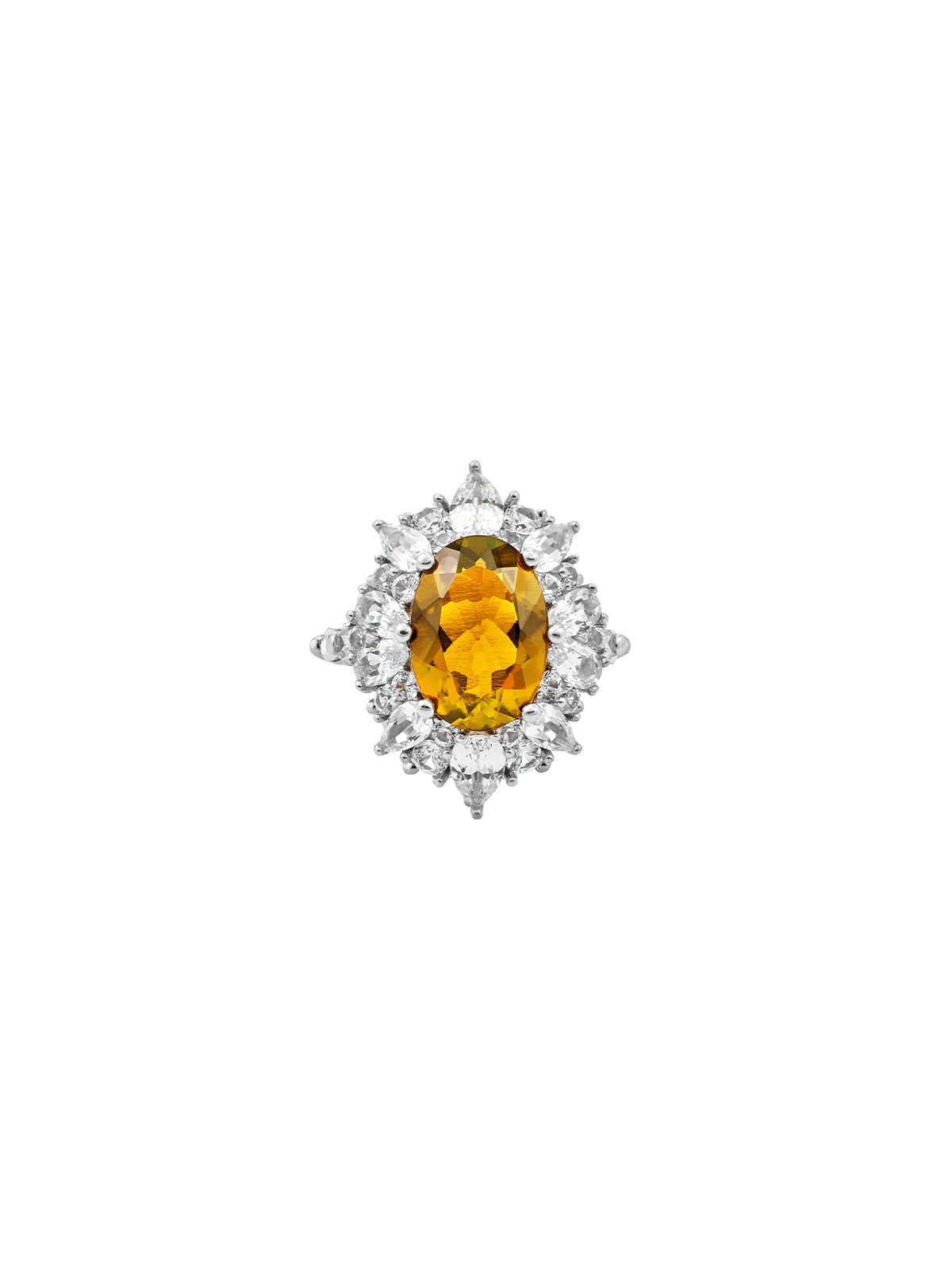 HOUGHTON, LAB YELLOW SAPPHIRE RING, SILVER