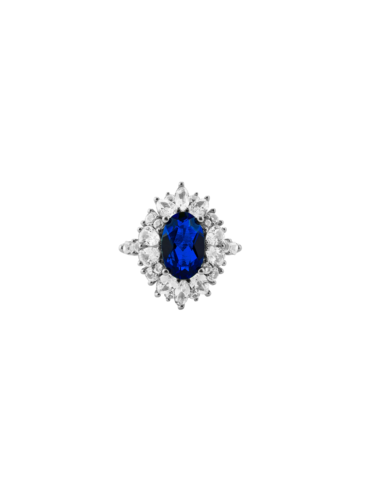 HOUGHTON, LAB BLUE SAPPHIRE PINKY RING, SILVER