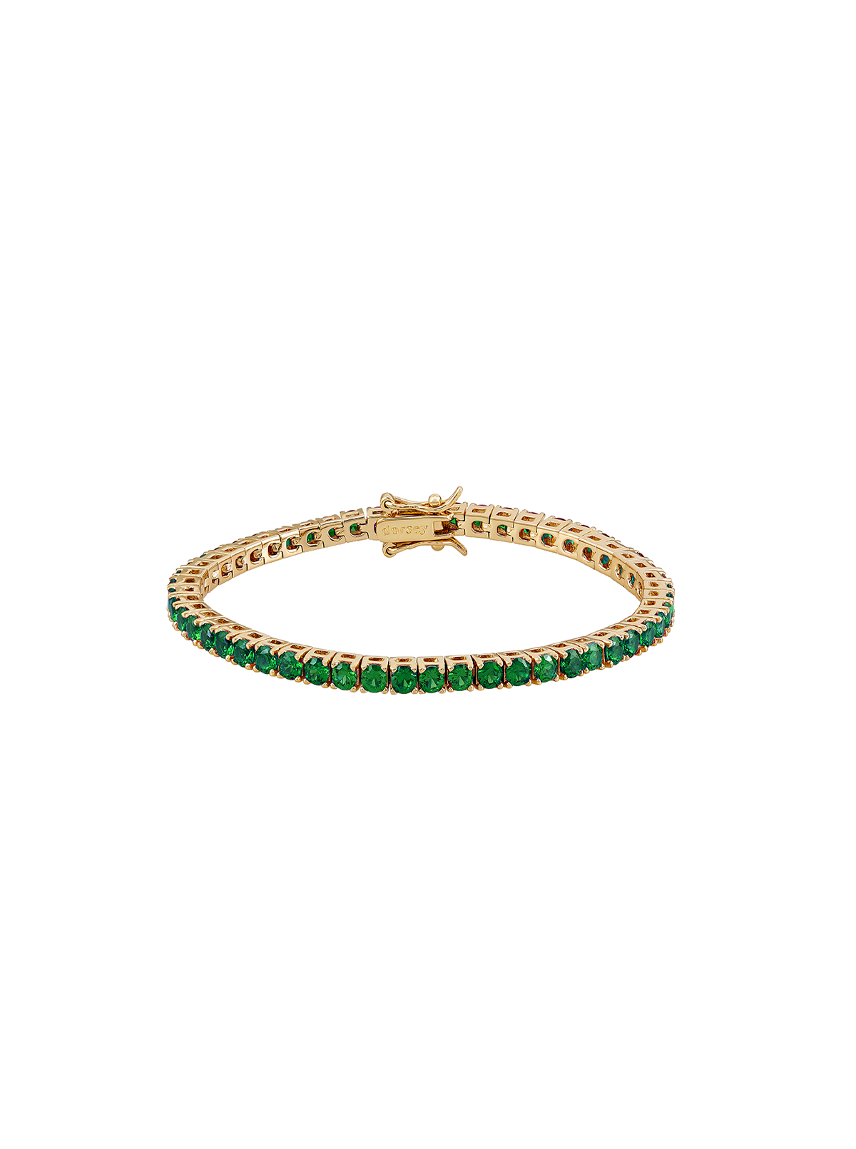 KATE 3MM ROUND CUT, NANO CRYSTAL EMERALD RIVIÈRE BRACELET