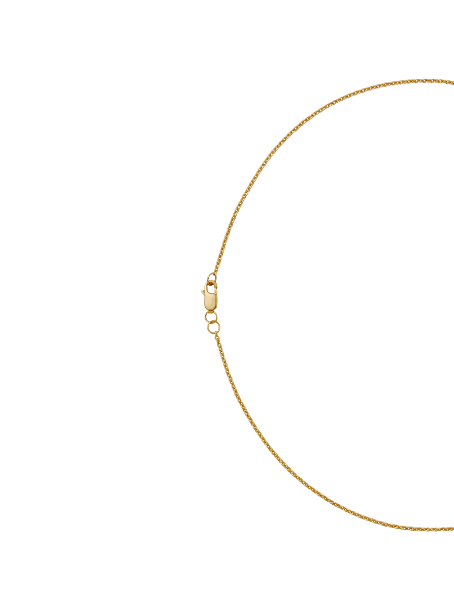 LARGE CURVE, LAB WHITE SAPPHIRE GOLD NECKLACE