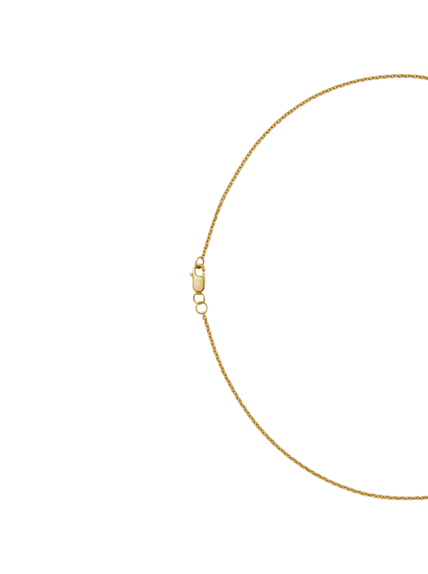 LARGE CURVE, LAB WHITE SAPPHIRE GOLD NECKLACE