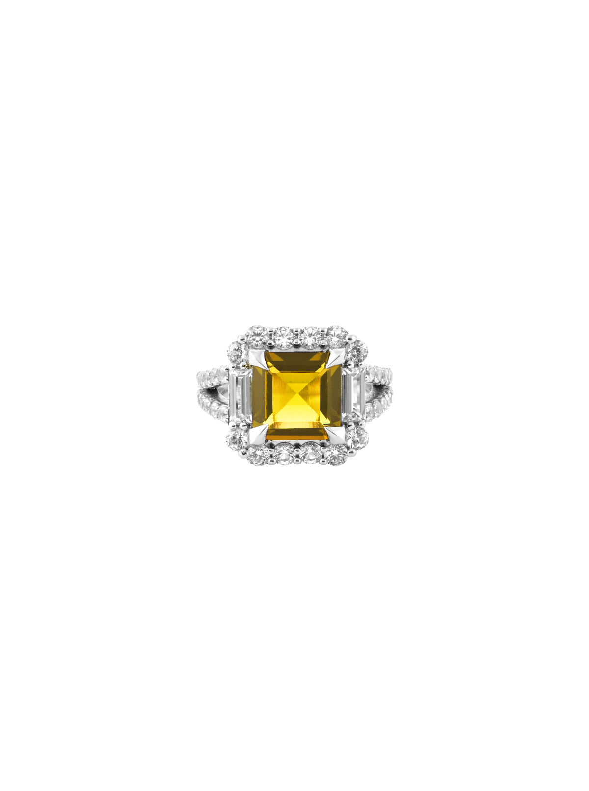 MERCER, LAB YELLOW SAPPHIRE RING, SILVER