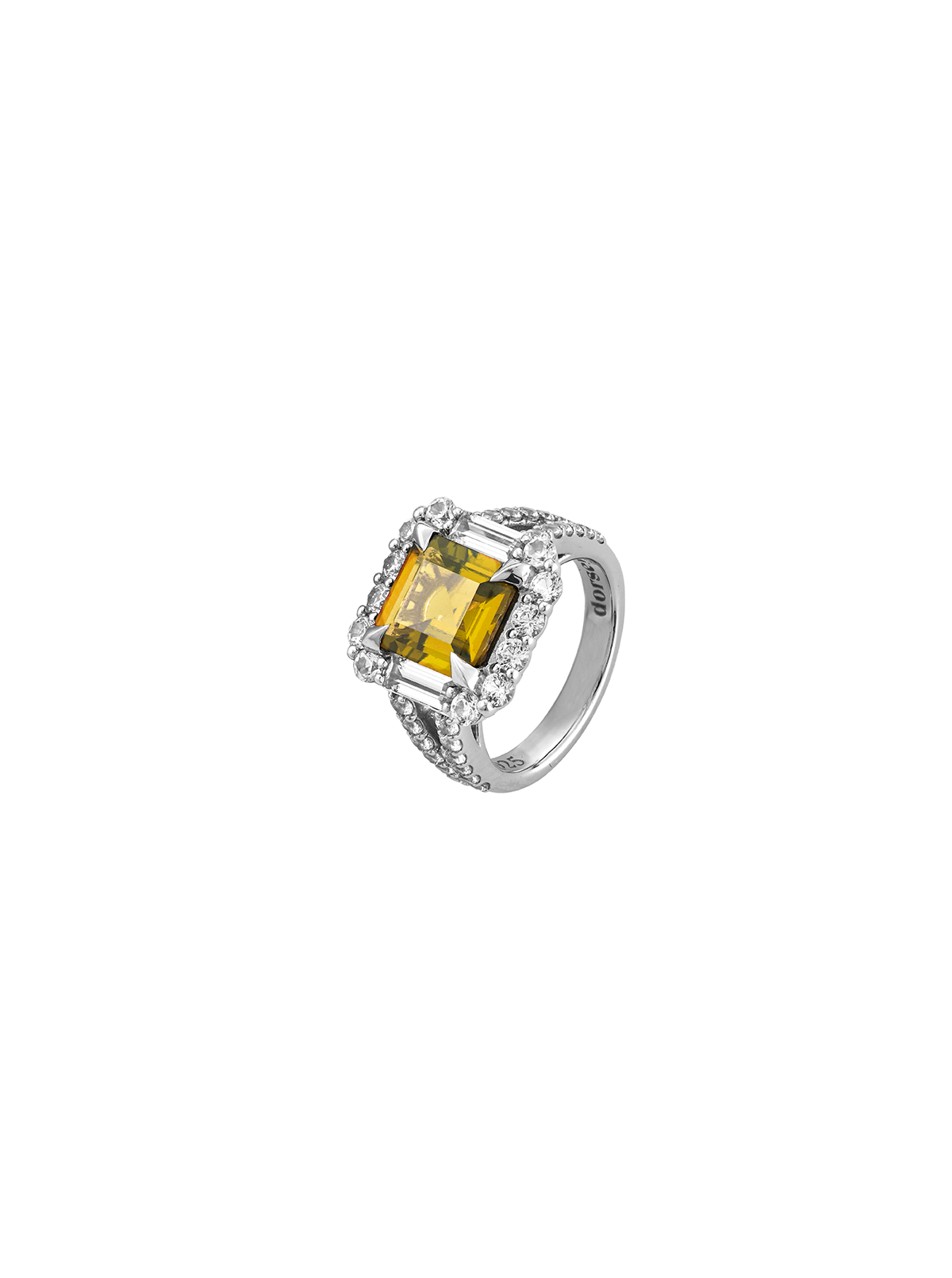 MERCER, LAB YELLOW SAPPHIRE RING, SILVER