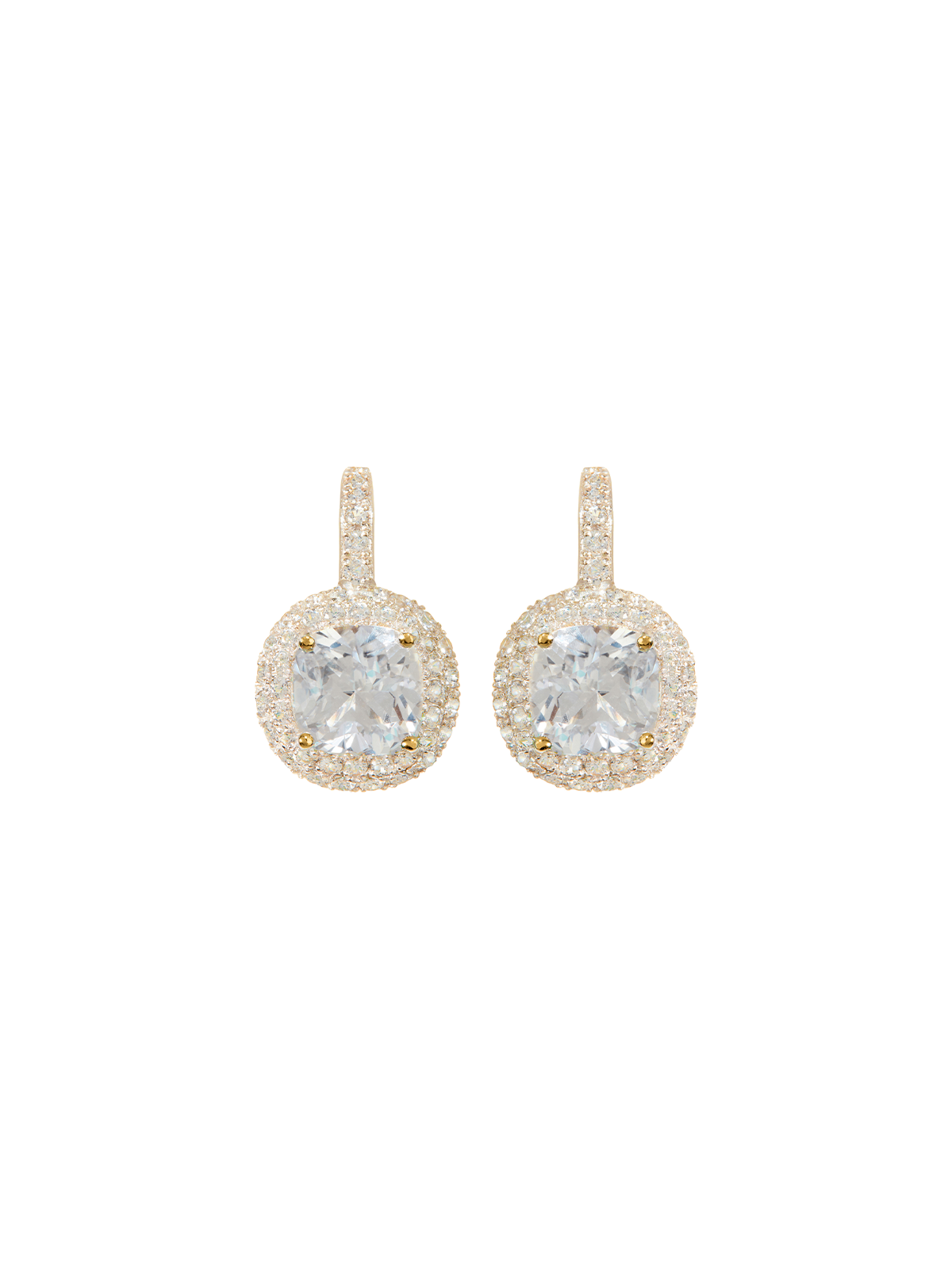 MOREAU LAB WHITE SAPPHIRE EARRINGS, GOLD