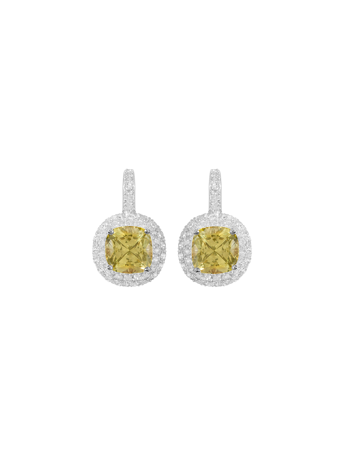 MOREAU LAB YELLOW SAPPHIRE EARRINGS, SILVER