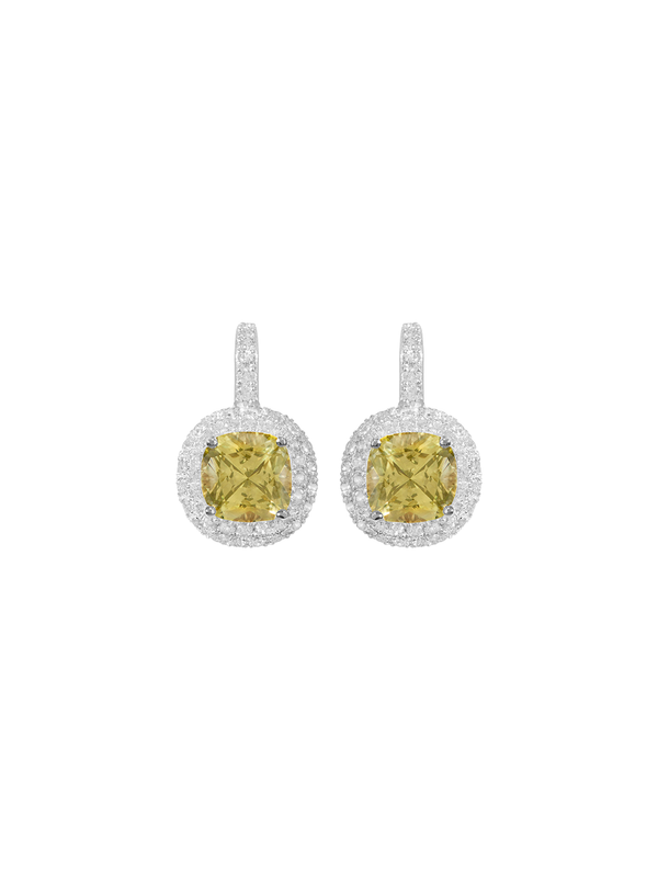 MOREAU LAB YELLOW SAPPHIRE EARRINGS, SILVER