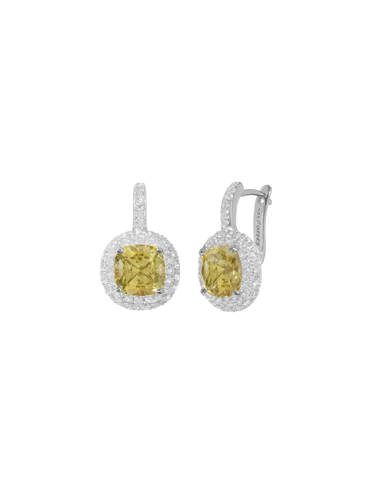 MOREAU LAB YELLOW SAPPHIRE EARRINGS, SILVER