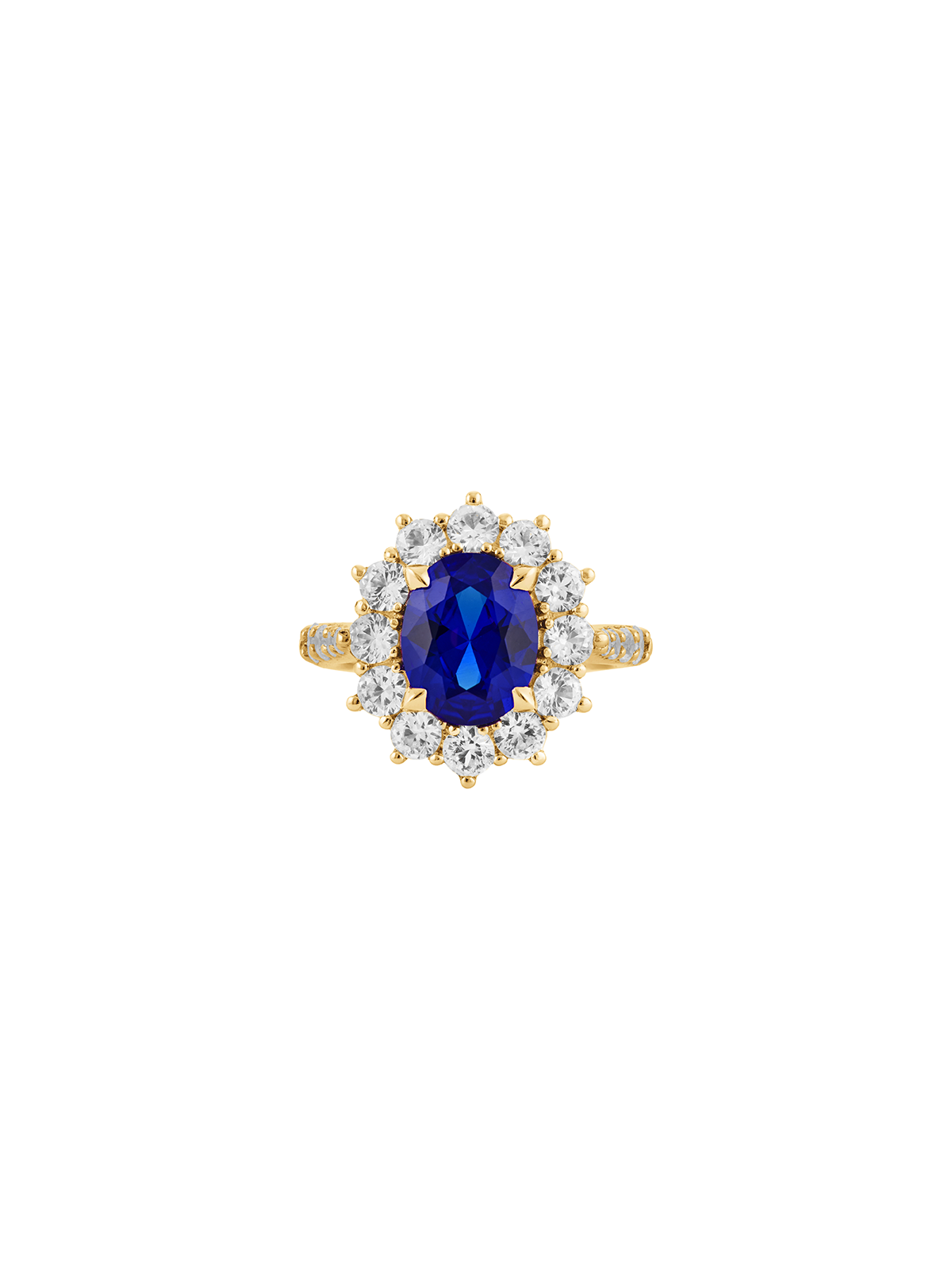 PETITE SPENCER, LAB BLUE SAPPHIRE RING, GOLD