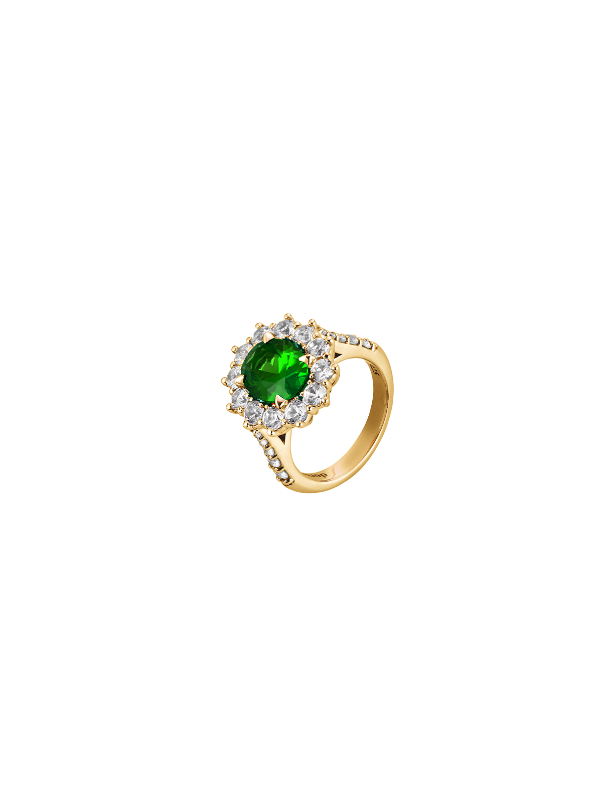 PETITE SPENCER, LAB EMERALD RING, GOLD