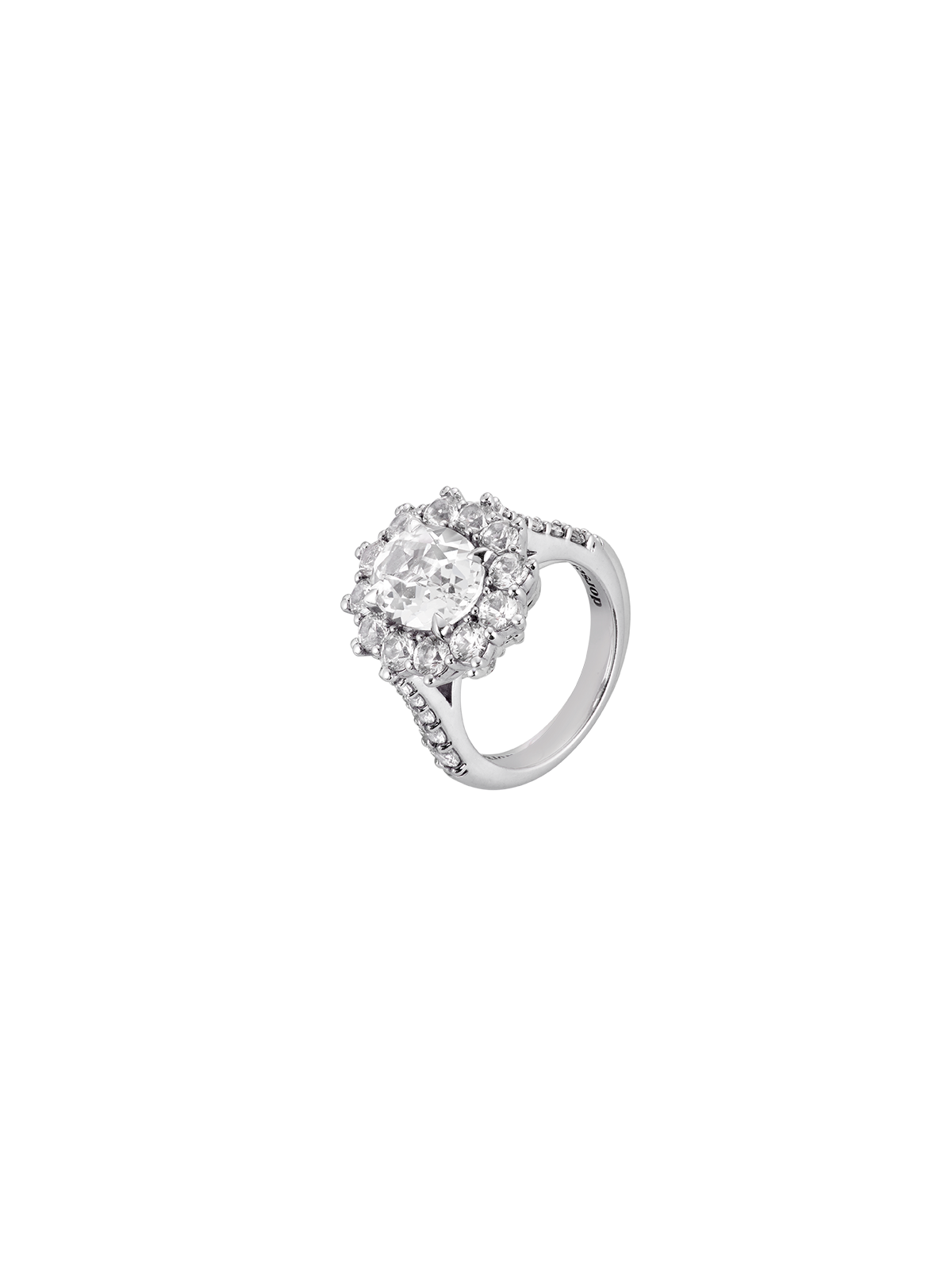 PETITE SPENCER, LAB WHITE SAPPHIRE RING, SILVER